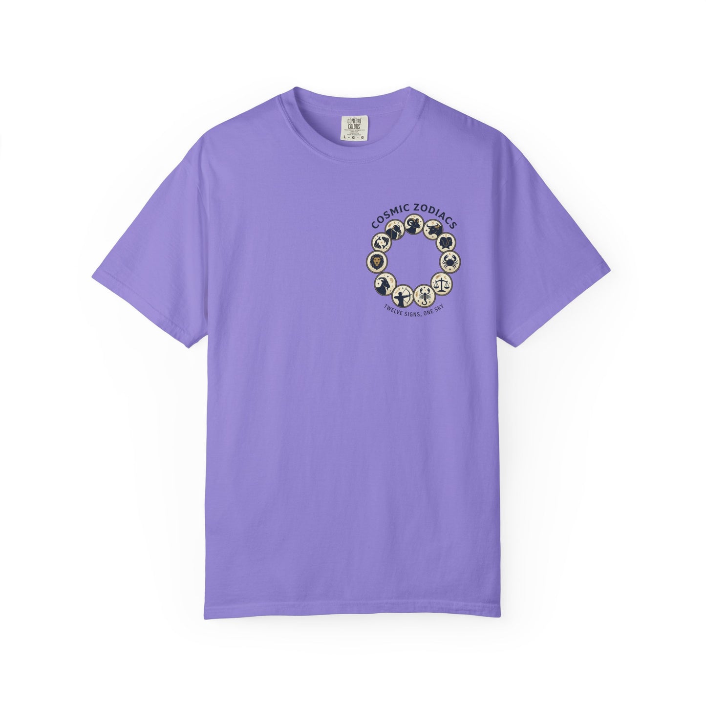 Zodiac Circle T-Shirt – Cosmic Zodiac Astrology Graphic Tee | Celestial Star Sign Shirt, Unisex Tee