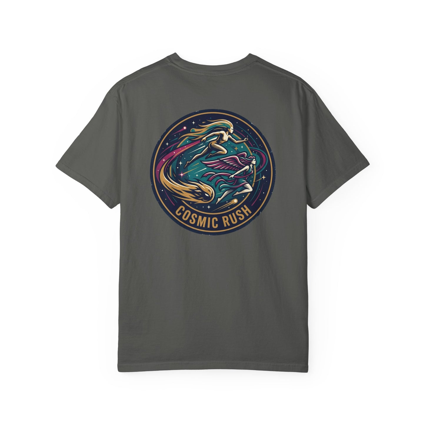 Cosmic Rush Skate T-Shirt – Retro Space Surf Graphic Tee | Vintage Cosmic Wave Shirt, Unisex Casual Tee