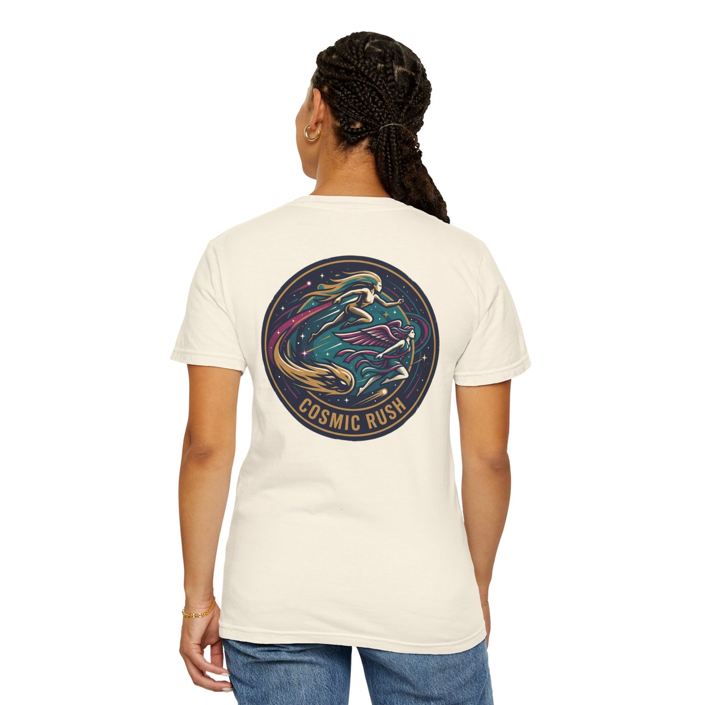 Cosmic Rush Skate T-Shirt – Retro Space Surf Graphic Tee | Vintage Cosmic Wave Shirt, Unisex Casual Tee