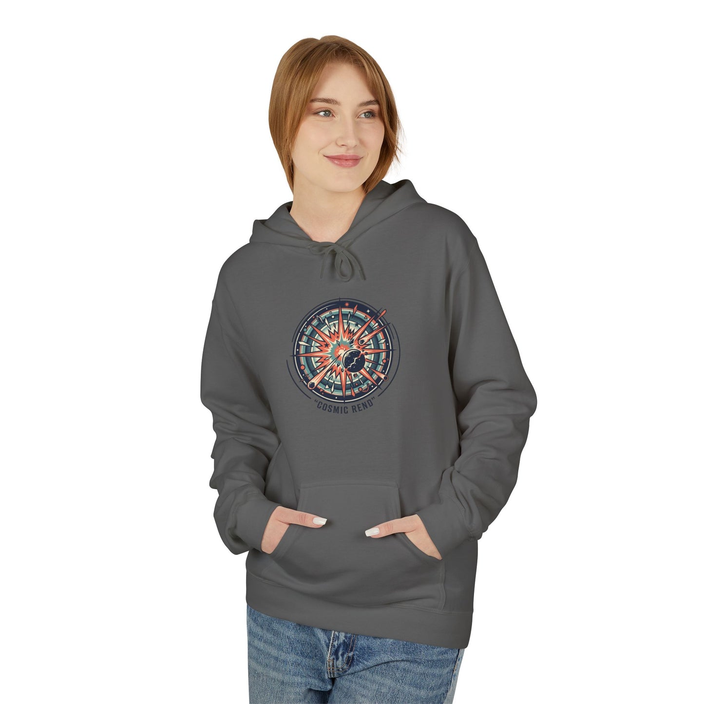 Cosmic Compass Hoodie – Retro Space Navigation Graphic Hoodie | Celestial Streetwear, Vintage Space Aesthetic, Unisex Hoodie