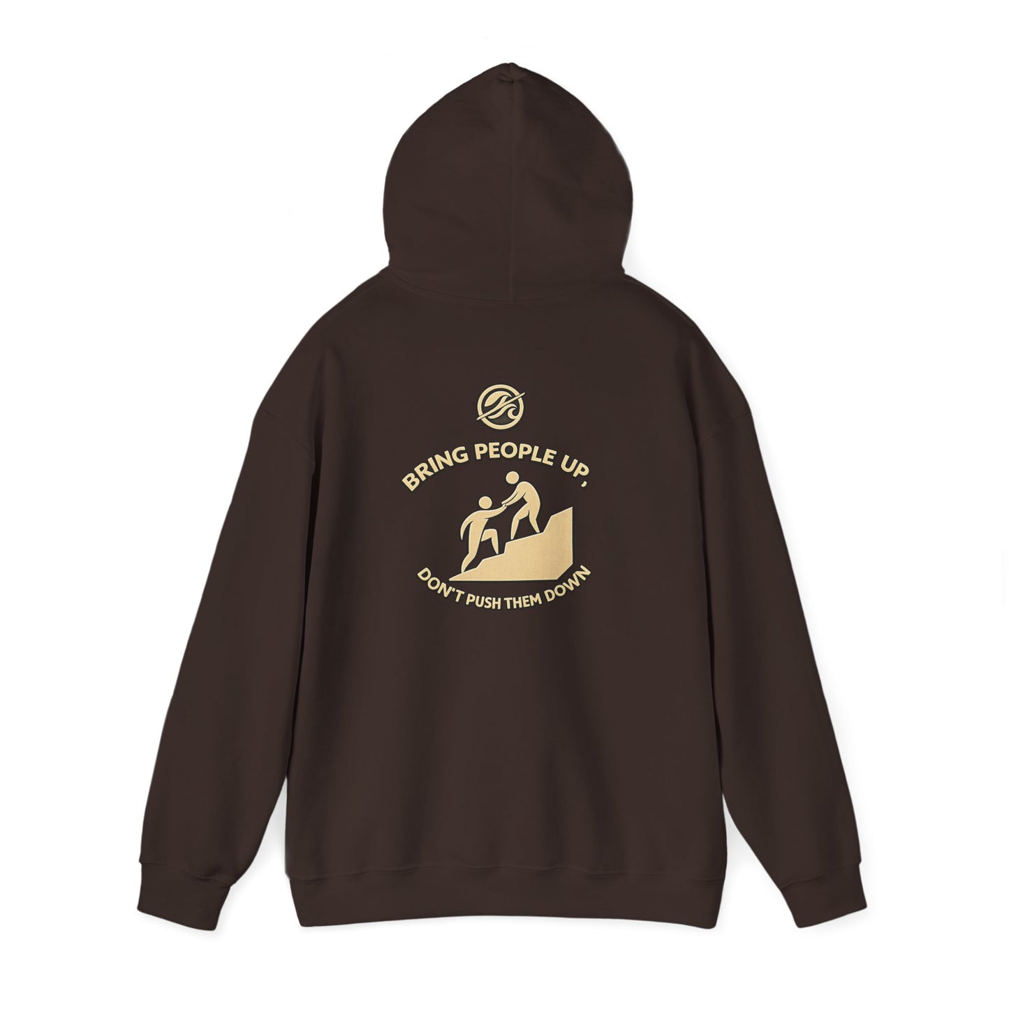 Without Wax Hoodie – “Bring People Up” Motivational Graphic Sweatshirt | Minimal Inspirational Streetwear