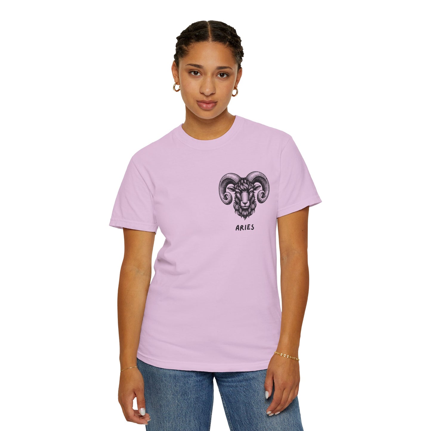 Aries Zodiac T-Shirt – Aries Ram Astrology Graphic Tee | Vintage Star Sign Shirt, Unisex Tee