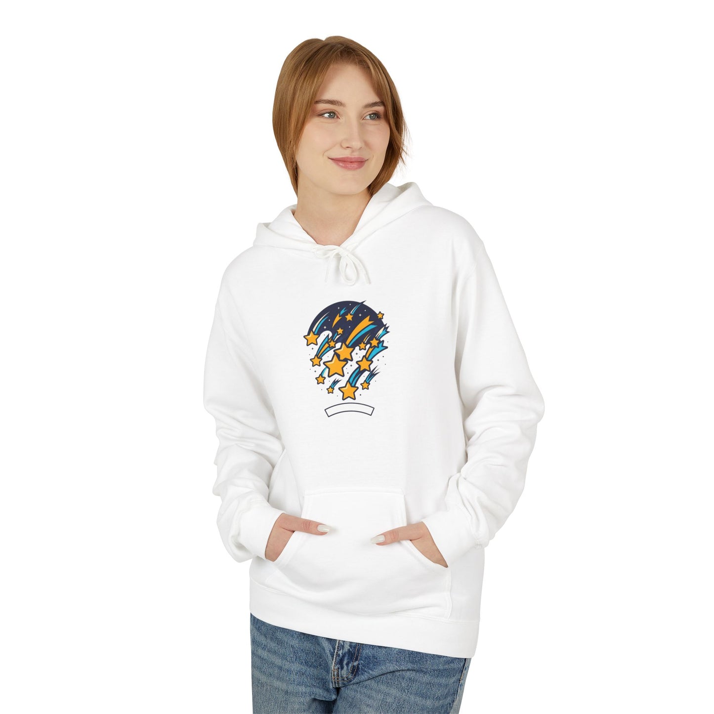Starfall Hoodie – Shooting Stars Graphic Hoodie | Celestial Aesthetic, Cosmic Streetwear, Unisex Pullover