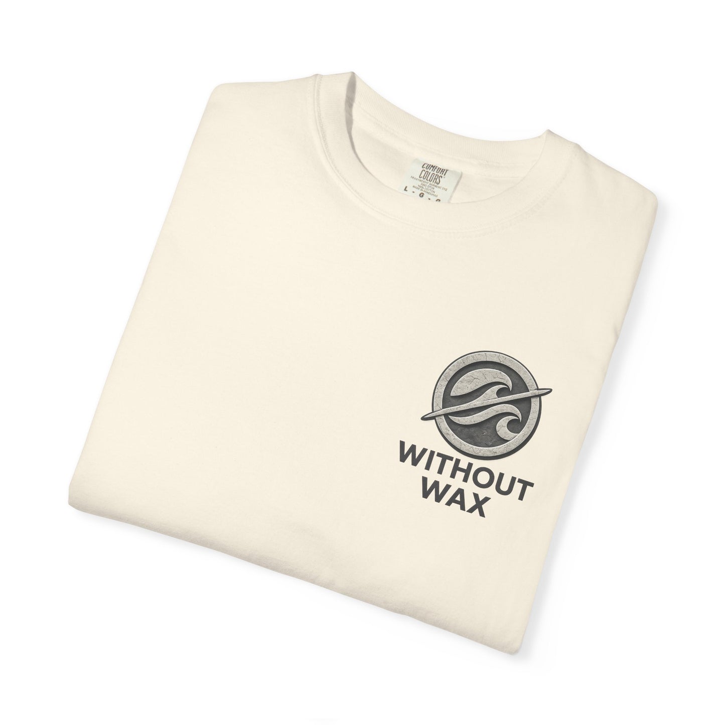 Without Wax Surf Logo T-Shirt – Coastal Wave Badge Graphic Tee | Vintage Streetwear Shirt