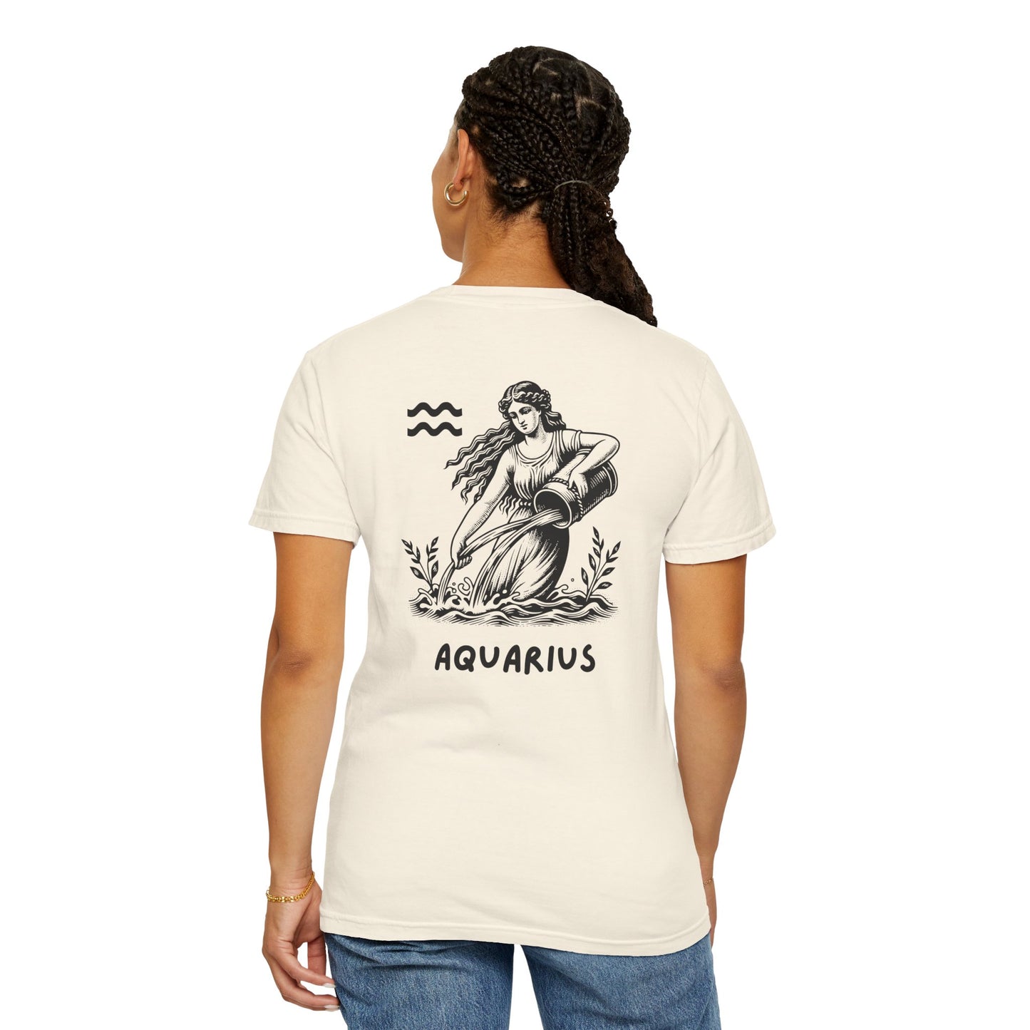 Aquarius Zodiac T-Shirt – Vintage Water Bearer Astrology Tee | Celestial Star Sign Shirt