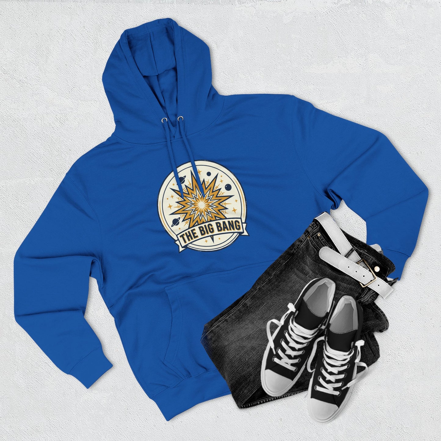 Big Bang Hoodie – Retro Starburst Universe Graphic Hoodie | Astronomy Science Hoodie, Cosmic Streetwear, Unisex Hoodie