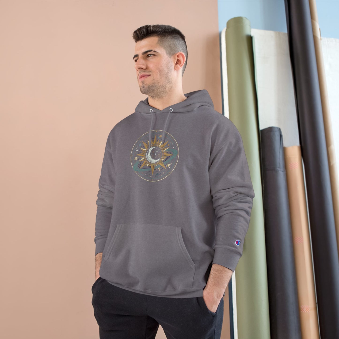 Sun & Moon Hoodie – Celestial Balance Graphic Hoodie | Spiritual Cosmic Aesthetic, Minimal Astrology Hoodie, Unisex Hoodie