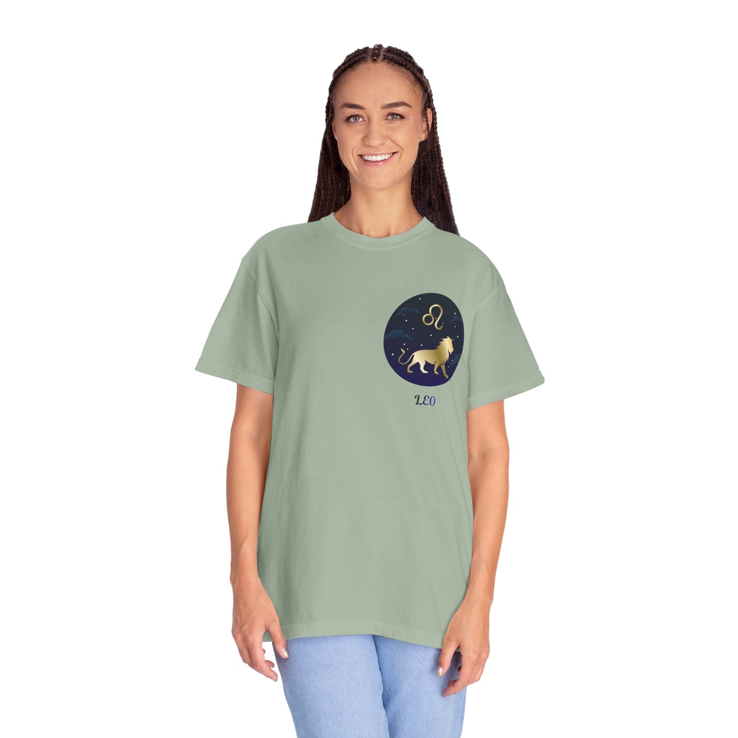 Leo Zodiac T-Shirt – Gold Lion Constellation Graphic Tee | Celestial Astrology Shirt