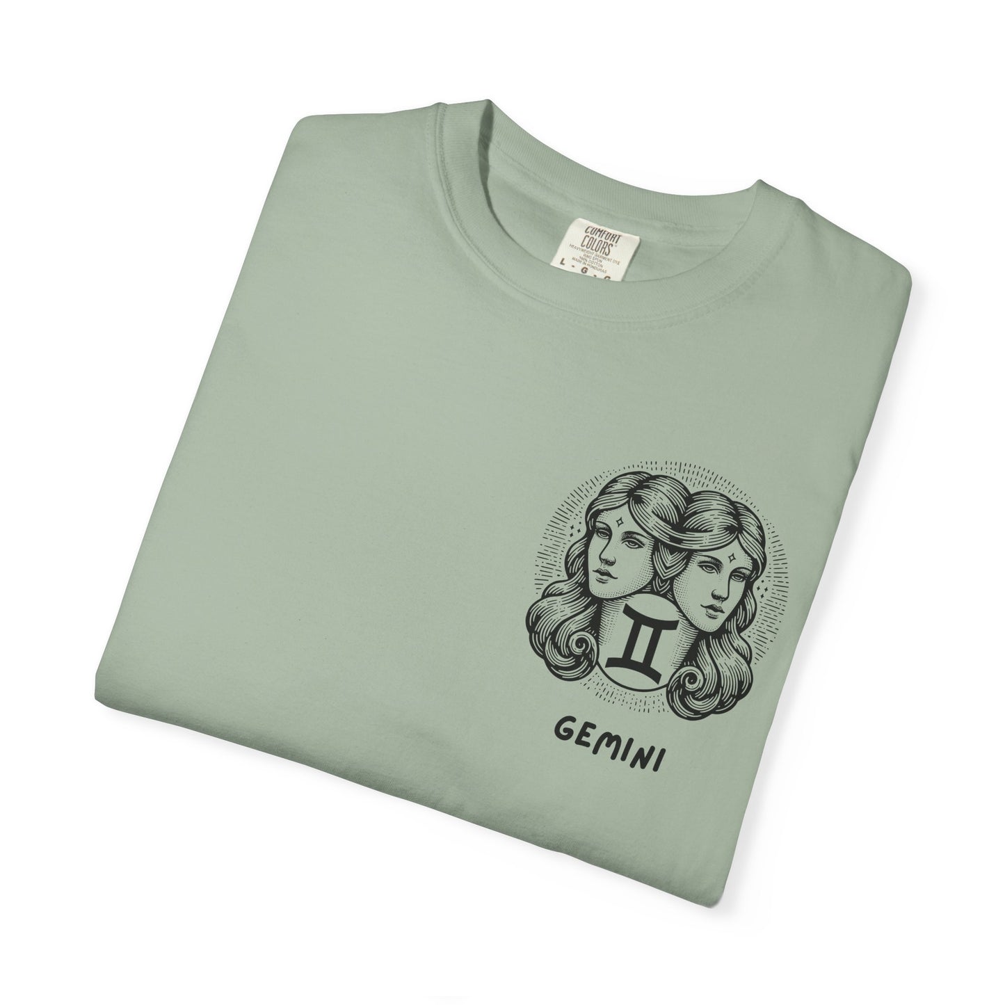 Gemini Zodiac T-Shirt – Twin Faces Astrology Tee | Minimal Celestial Graphic Shirt