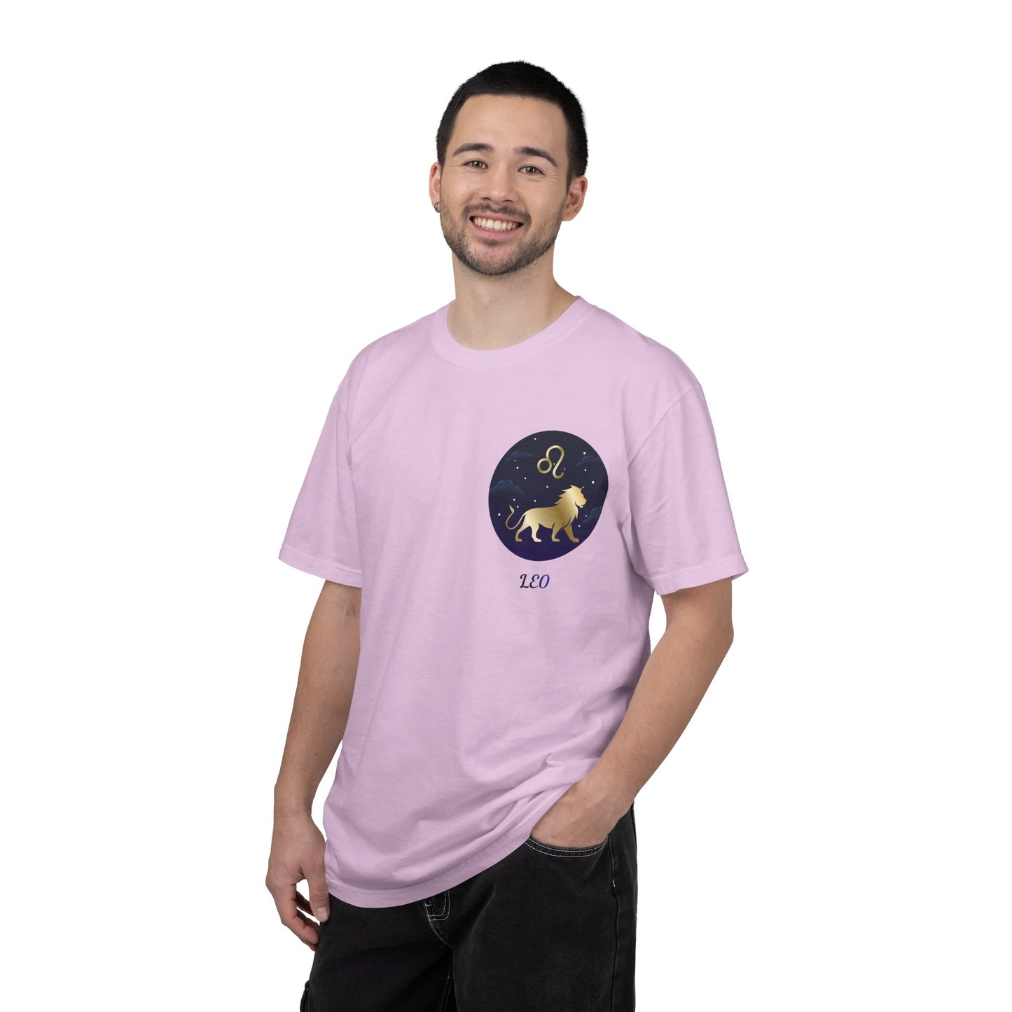 Leo Zodiac T-Shirt – Gold Lion Constellation Graphic Tee | Celestial Astrology Shirt