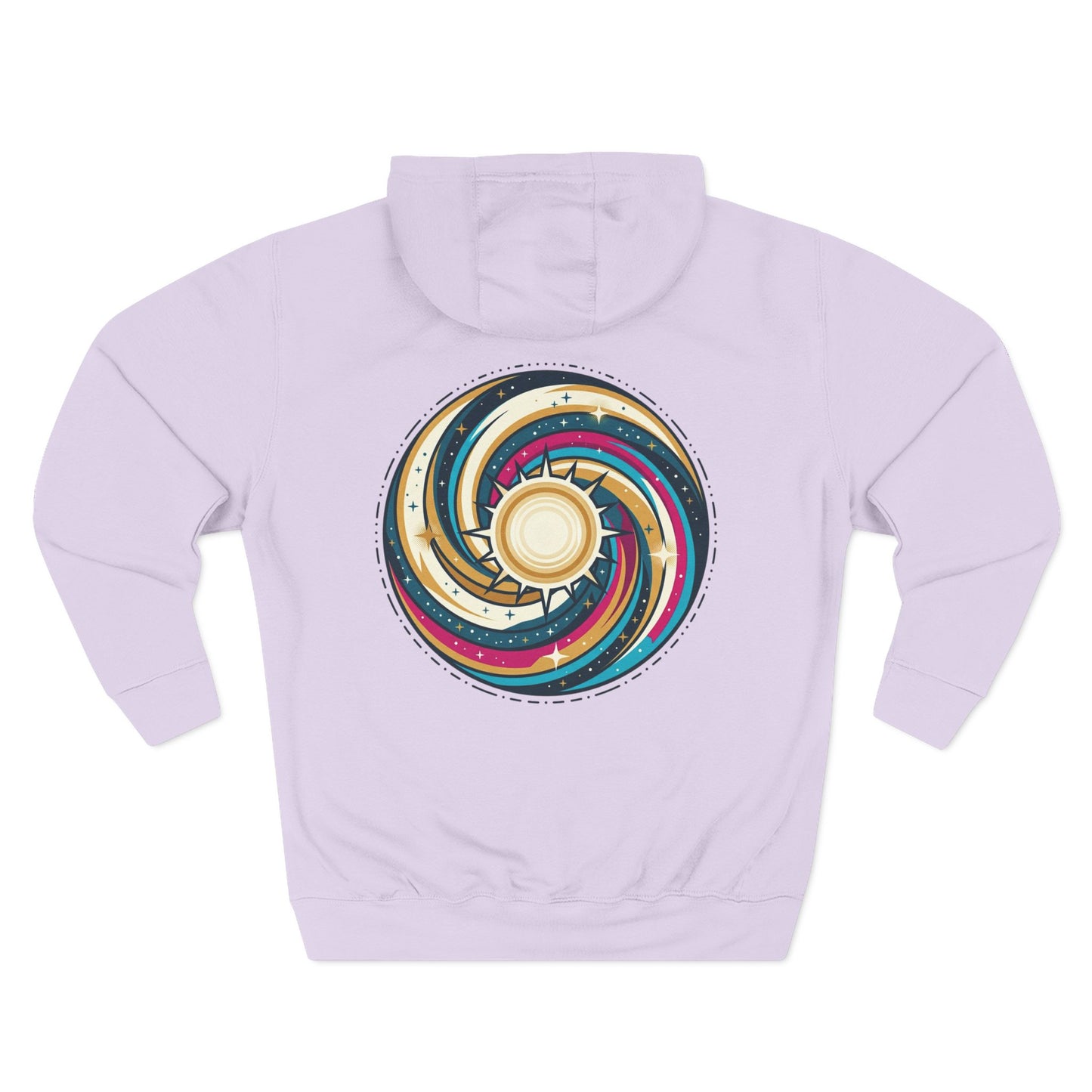 Swirl Sun Hoodie – Cosmic Spiral Sun Graphic Hoodie | Psychedelic Space Aesthetic, Celestial Streetwear, Unisex Hoodie