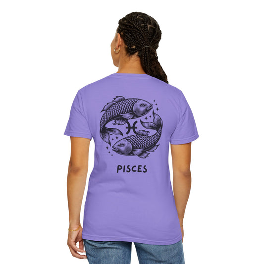 Pisces Zodiac T-Shirt – Pisces Fish Astrology Graphic Tee | Celestial Star Sign Shirt
