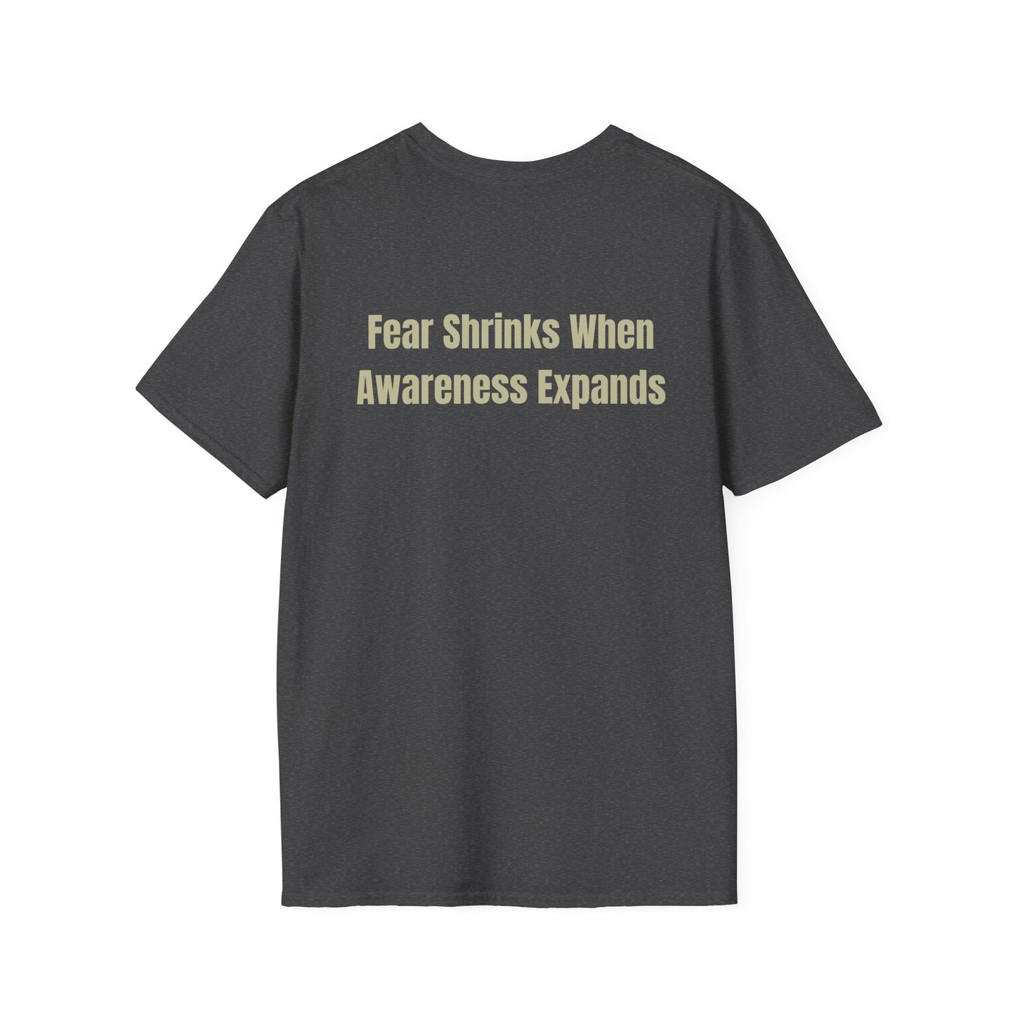 Perspective T-Shirt – “Fear Shrinks When Awareness Expands” Inspirational Tee | Mindfulness Shirt