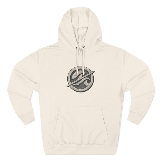 Without Wax Hoodie – Surf-Inspired Wave Logo Pullover | Vintage Coastal Streetwear Hoodie