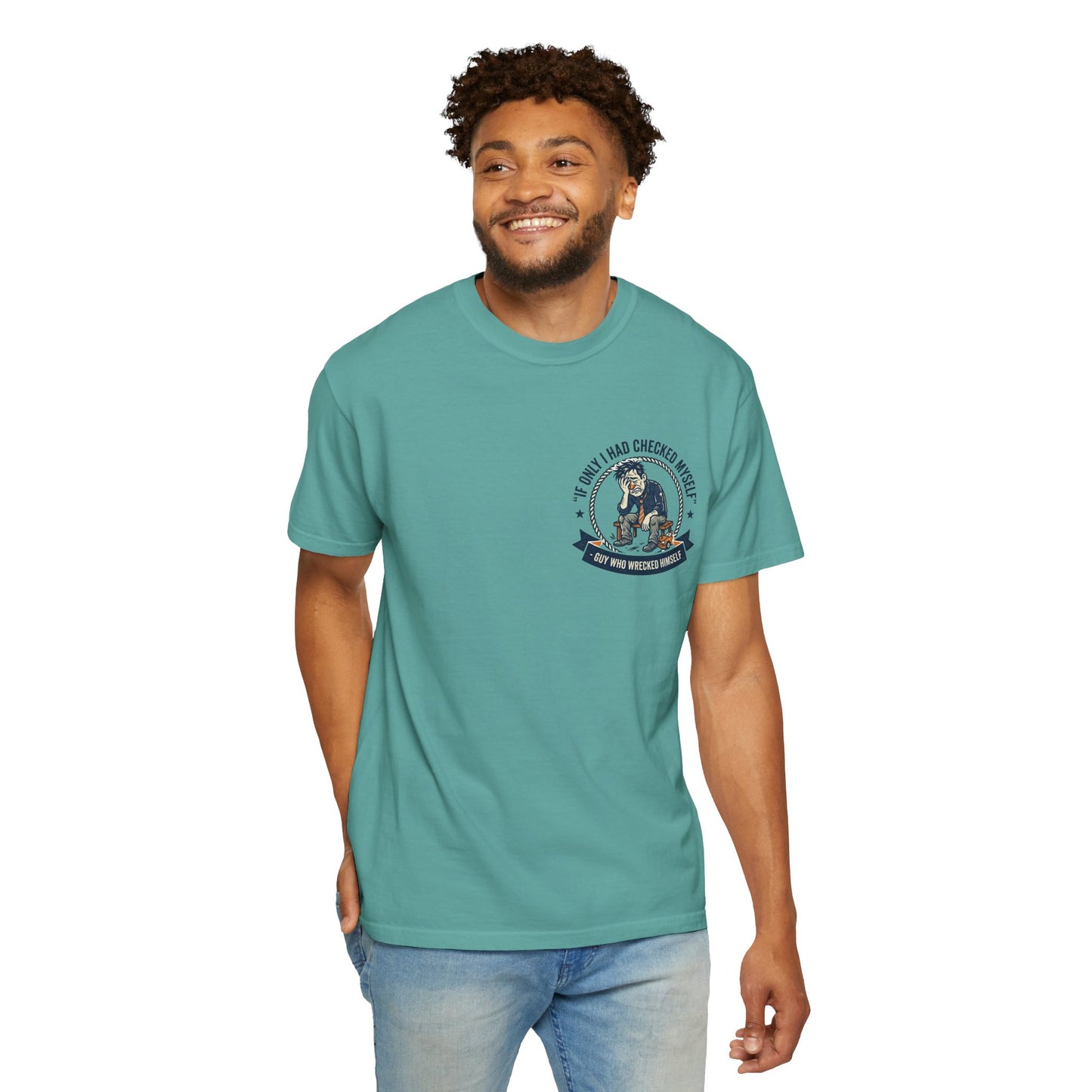 Funny Self Reflection T-Shirt – “If Only I Had Checked Myself” Vintage Humor Tee | Sarcastic Graphic Shirt
