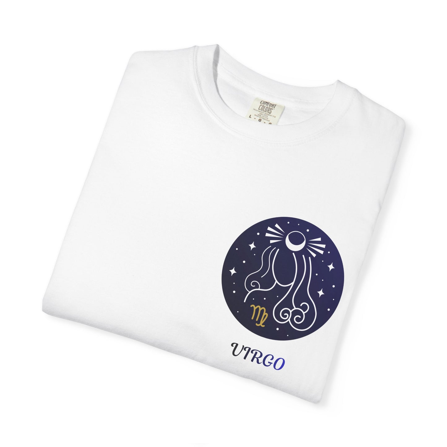 Virgo Zodiac T-Shirt – Celestial Virgo Moon Graphic Tee | Minimal Astrology Shirt