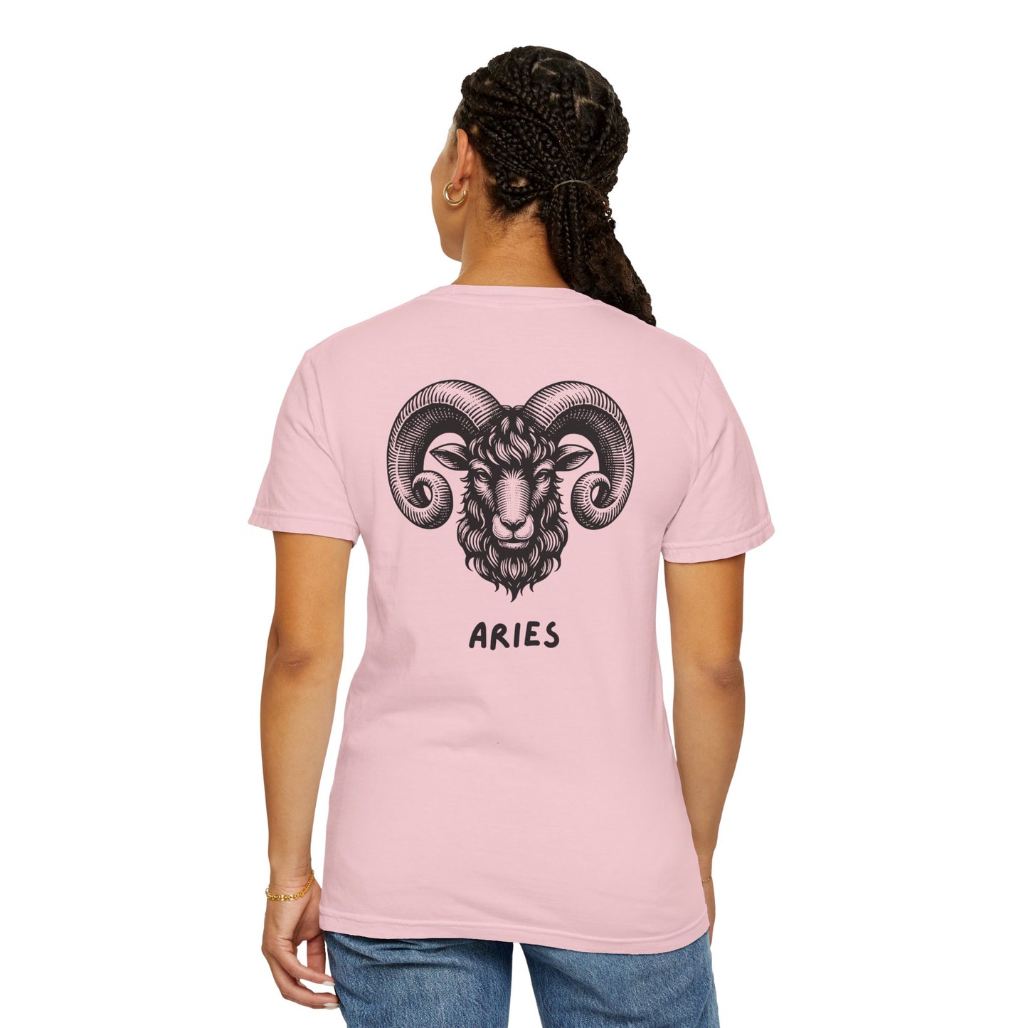 Aries Zodiac T-Shirt – Aries Ram Astrology Graphic Tee | Vintage Star Sign Shirt, Unisex Tee