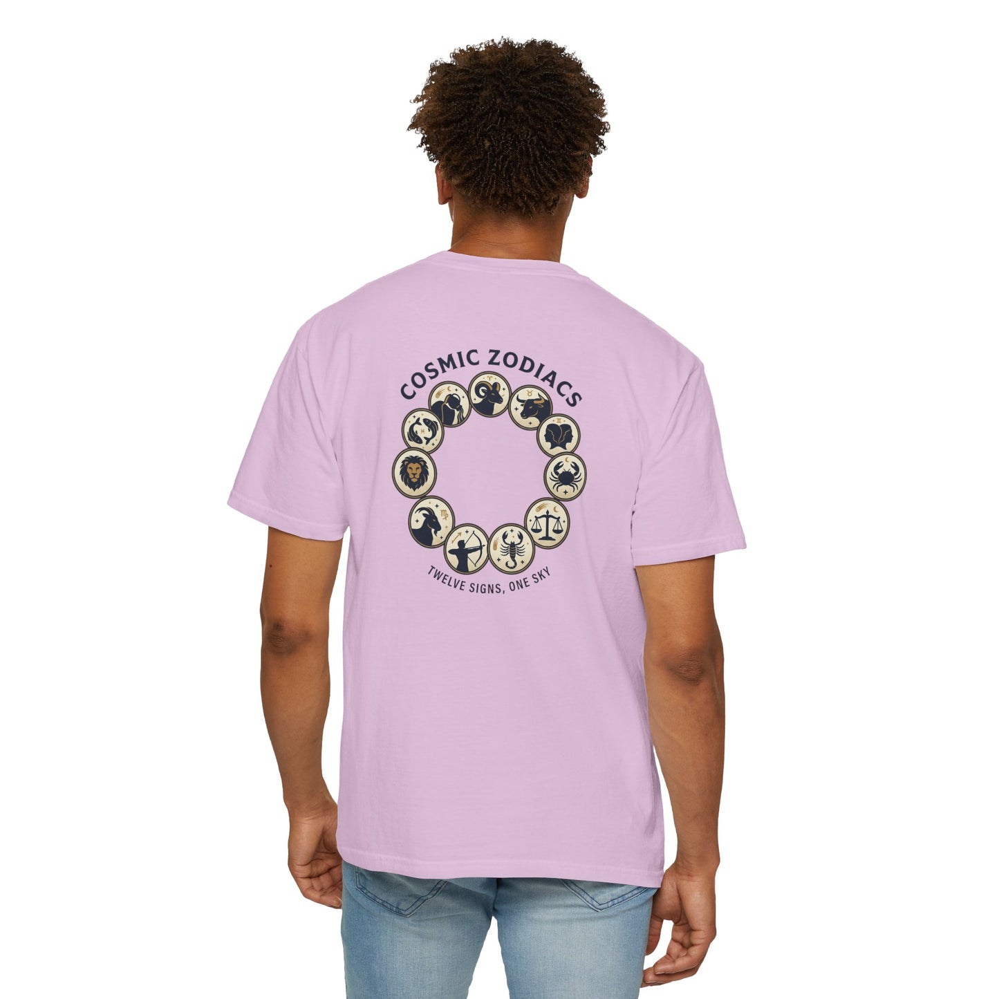 Zodiac Circle T-Shirt – Cosmic Zodiac Astrology Graphic Tee | Celestial Star Sign Shirt, Unisex Tee