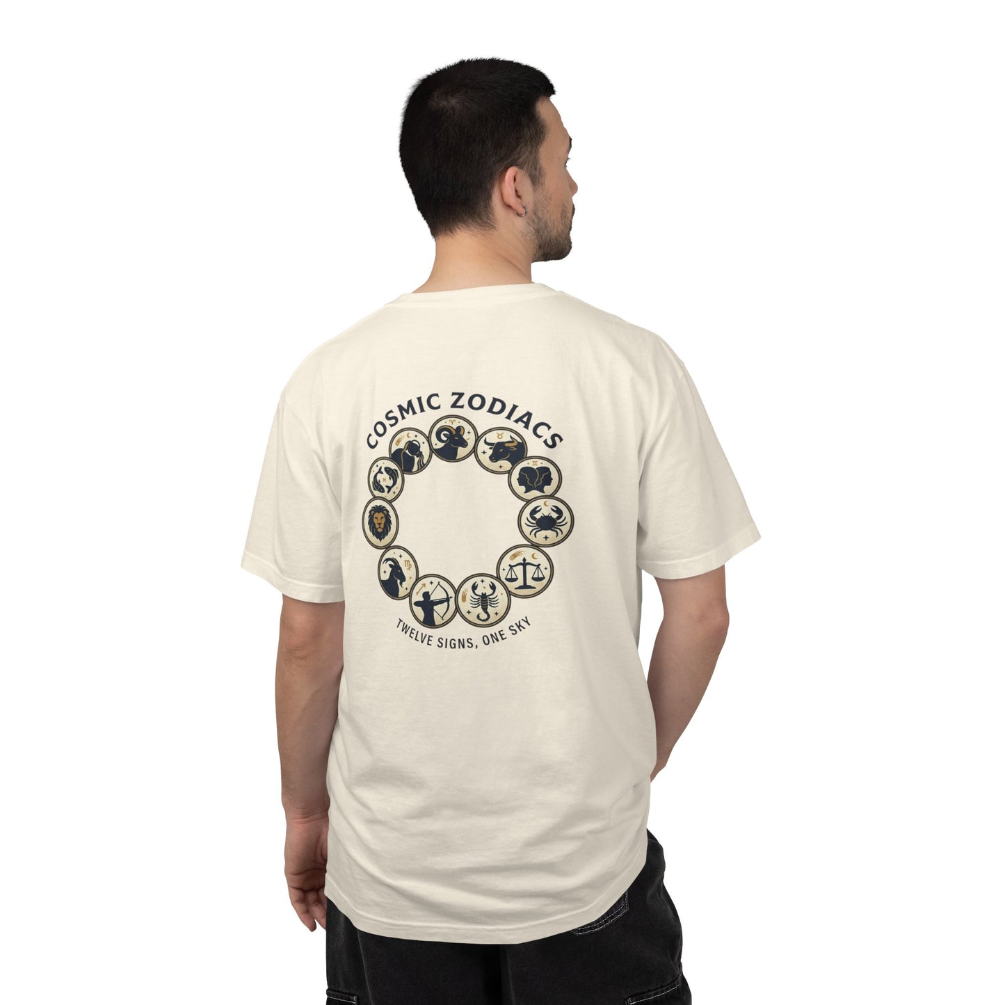 Zodiac Circle T-Shirt – Cosmic Zodiac Astrology Graphic Tee | Celestial Star Sign Shirt, Unisex Tee