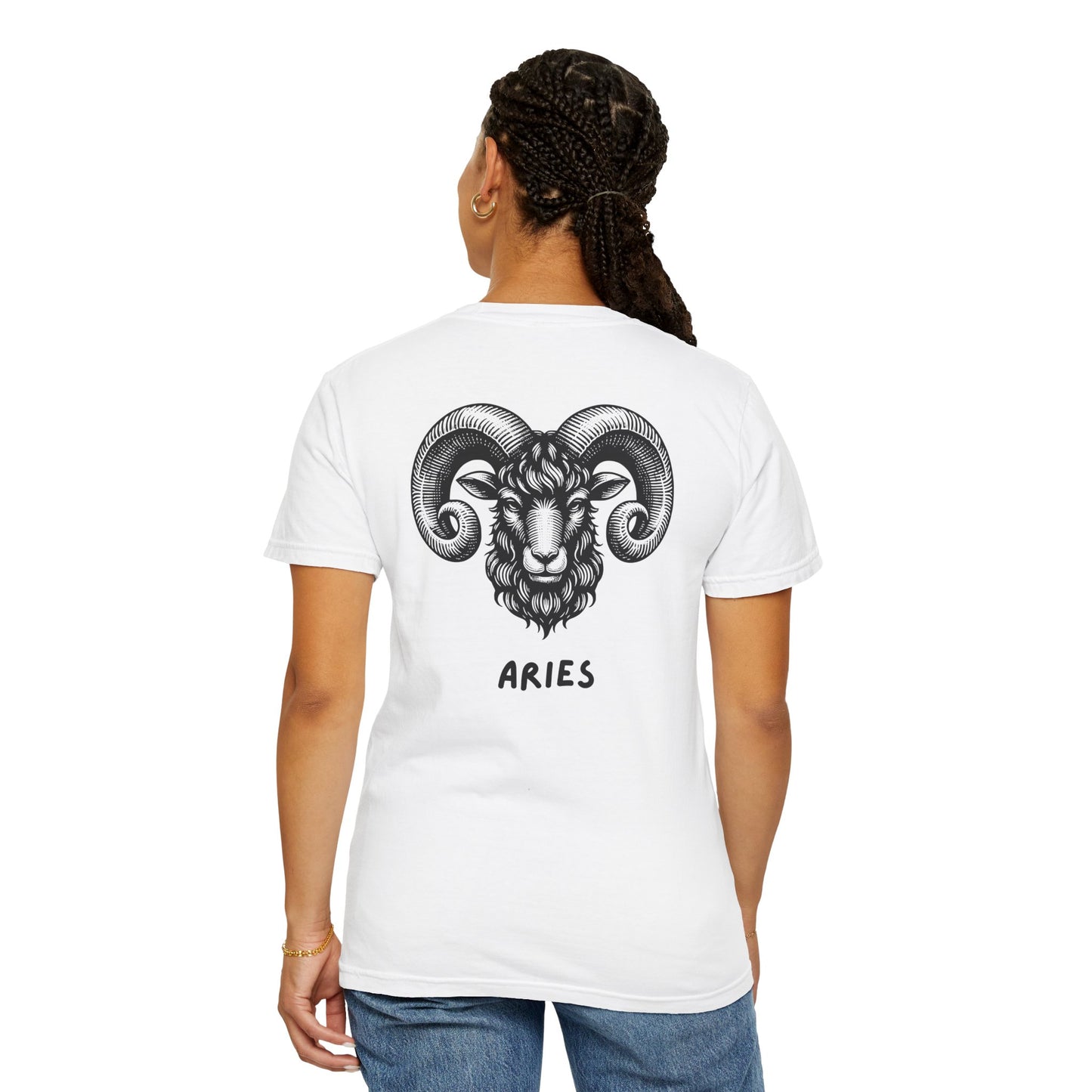 Aries Zodiac T-Shirt – Aries Ram Astrology Graphic Tee | Vintage Star Sign Shirt, Unisex Tee