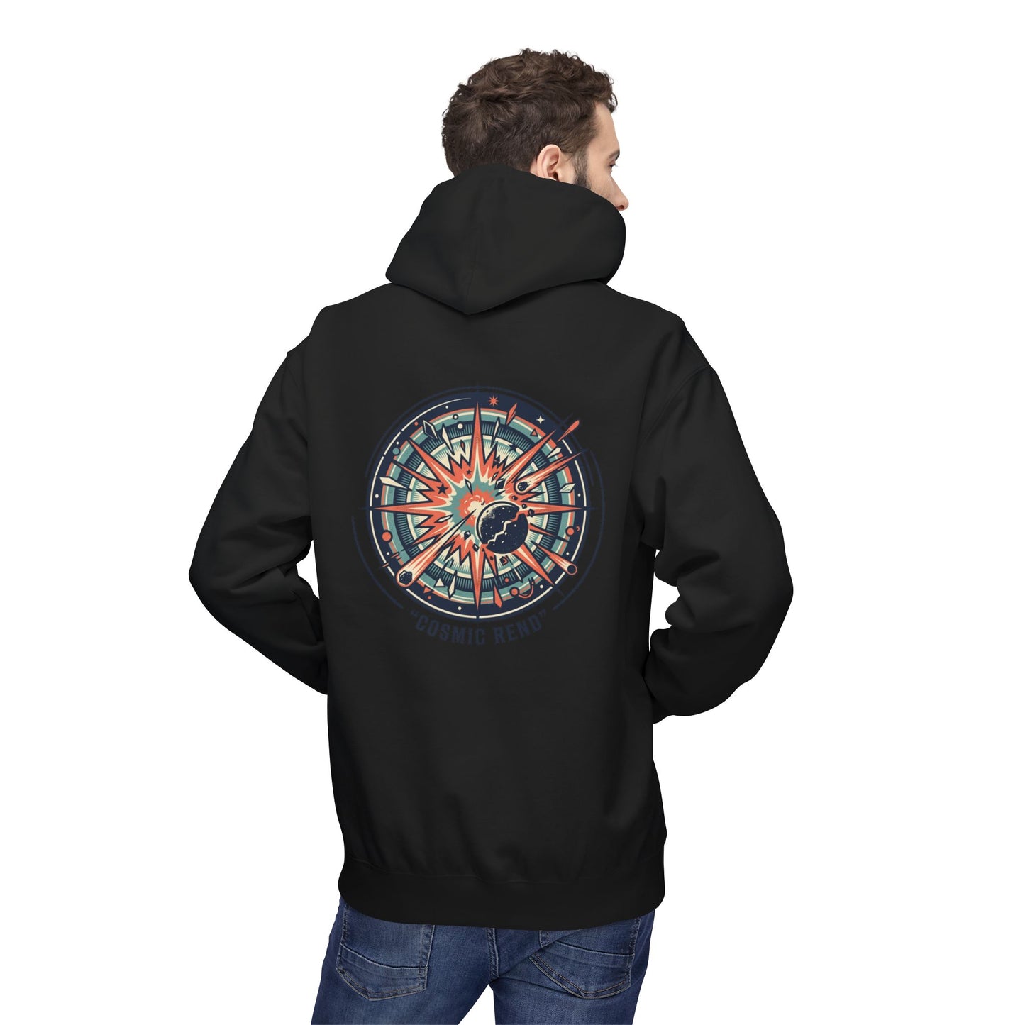 Cosmic Compass Hoodie – Retro Space Navigation Graphic Hoodie | Celestial Streetwear, Vintage Space Aesthetic, Unisex Hoodie