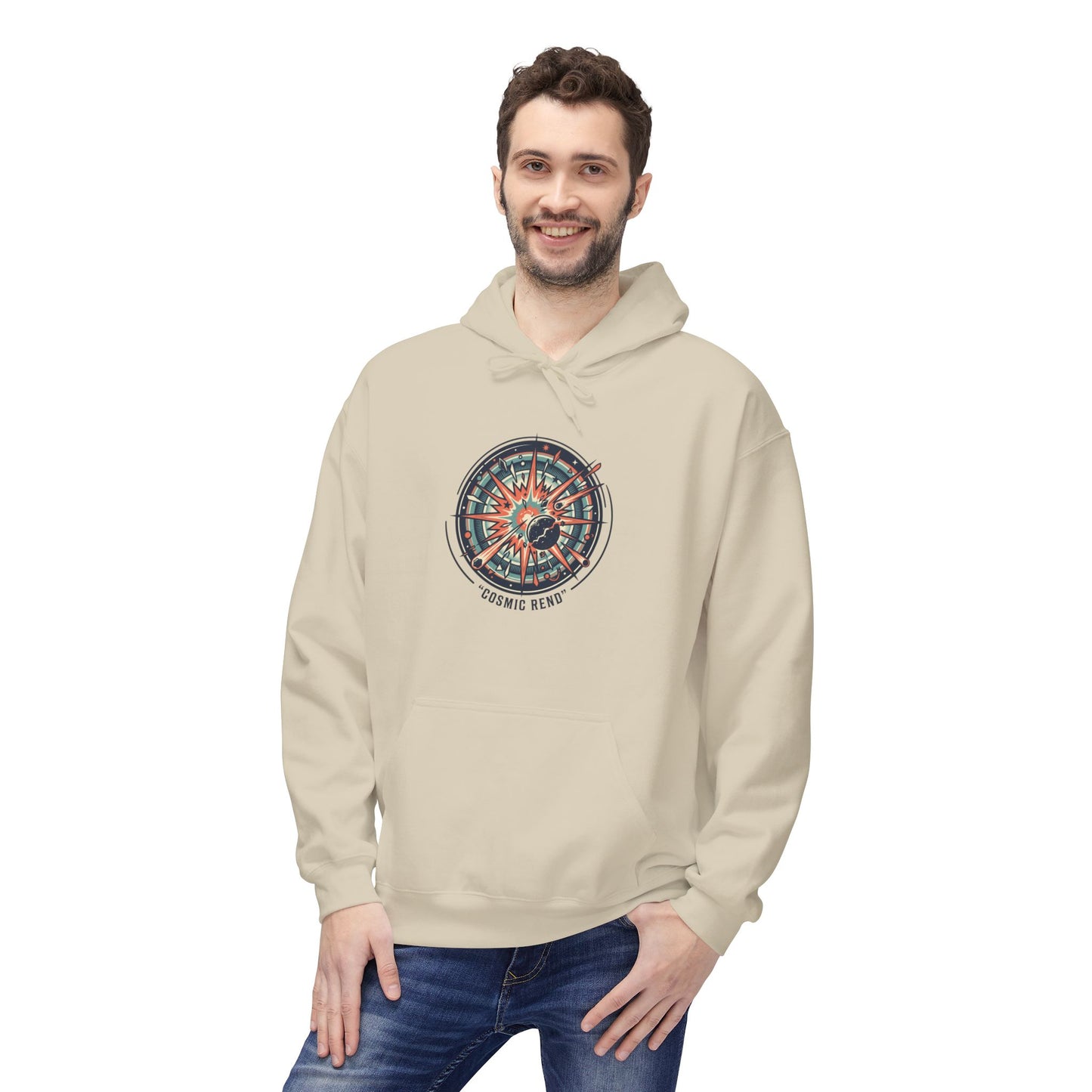Cosmic Compass Hoodie – Retro Space Navigation Graphic Hoodie | Celestial Streetwear, Vintage Space Aesthetic, Unisex Hoodie