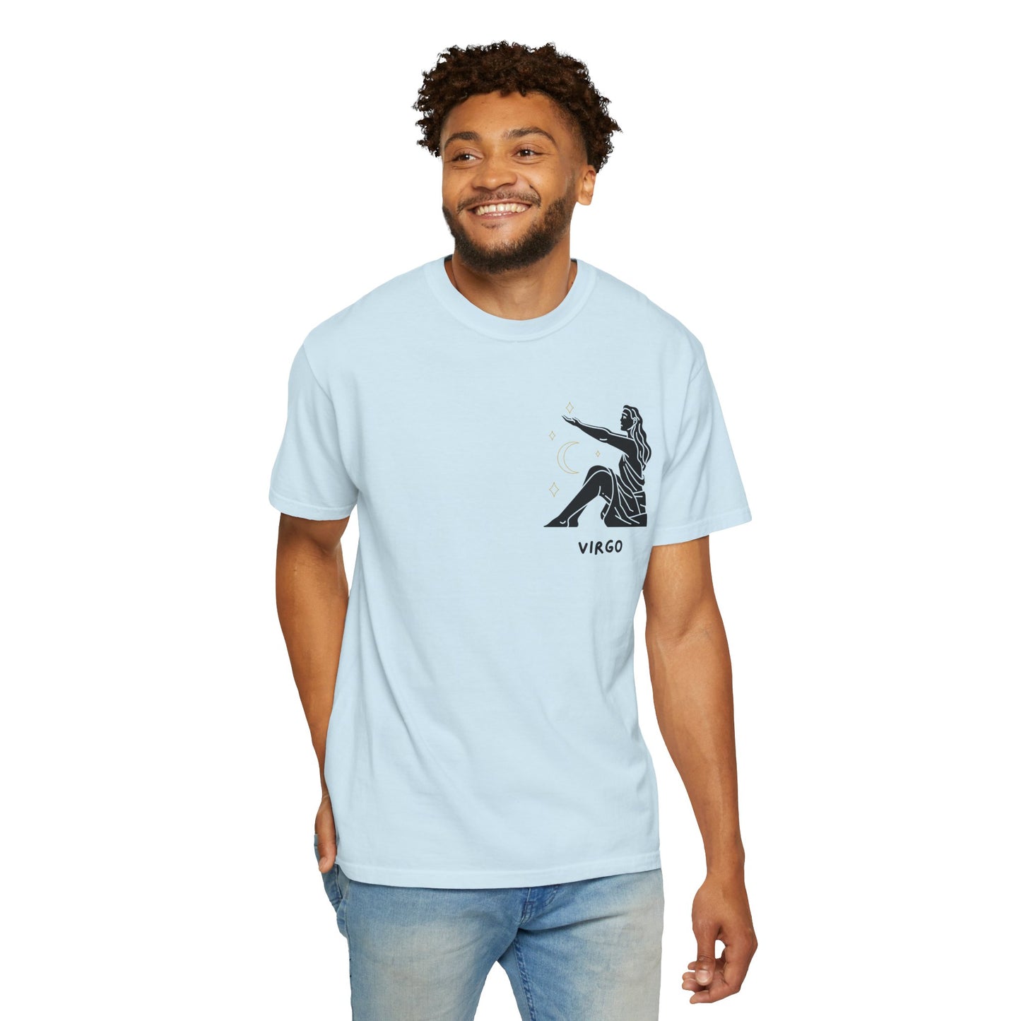 Virgo Zodiac T-Shirt – Minimalist Astrology Tee | Celestial Star Sign Graphic Shirt