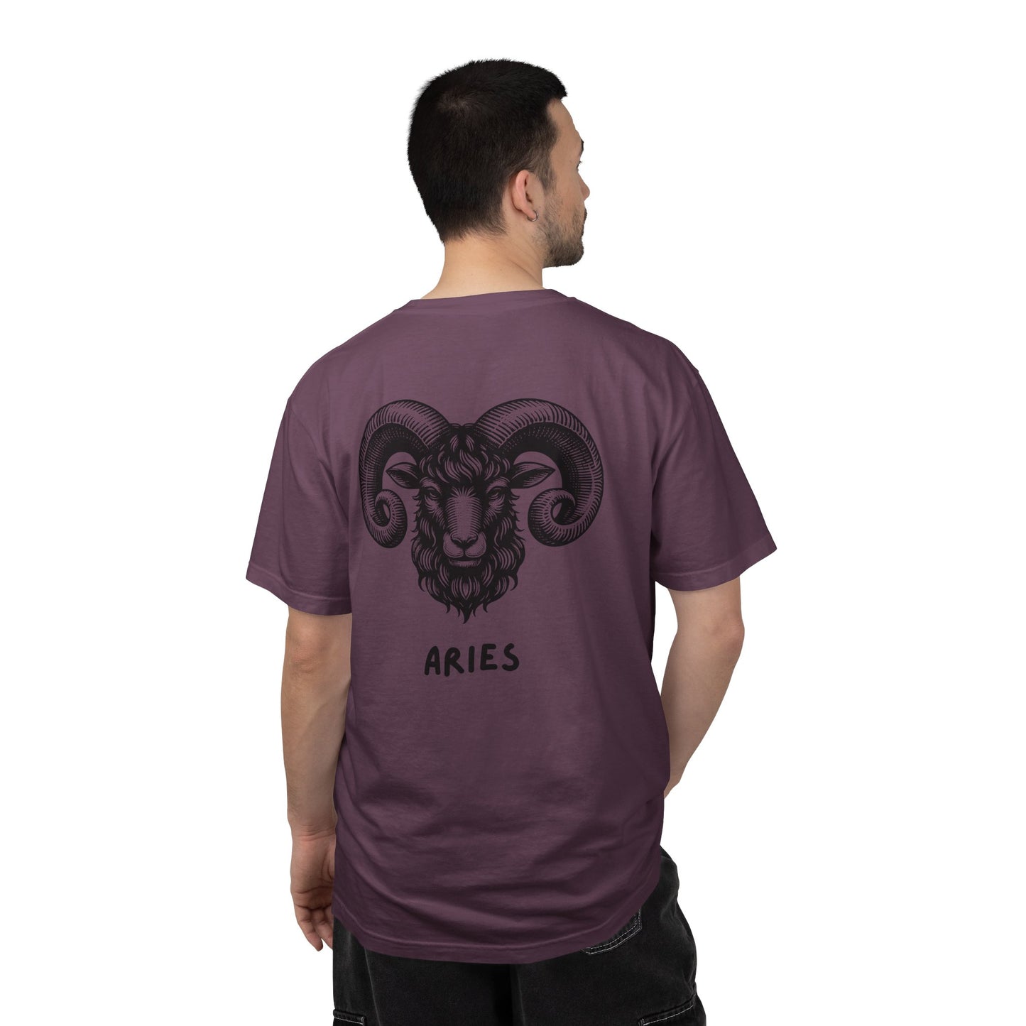 Aries Zodiac T-Shirt – Aries Ram Astrology Graphic Tee | Vintage Star Sign Shirt, Unisex Tee