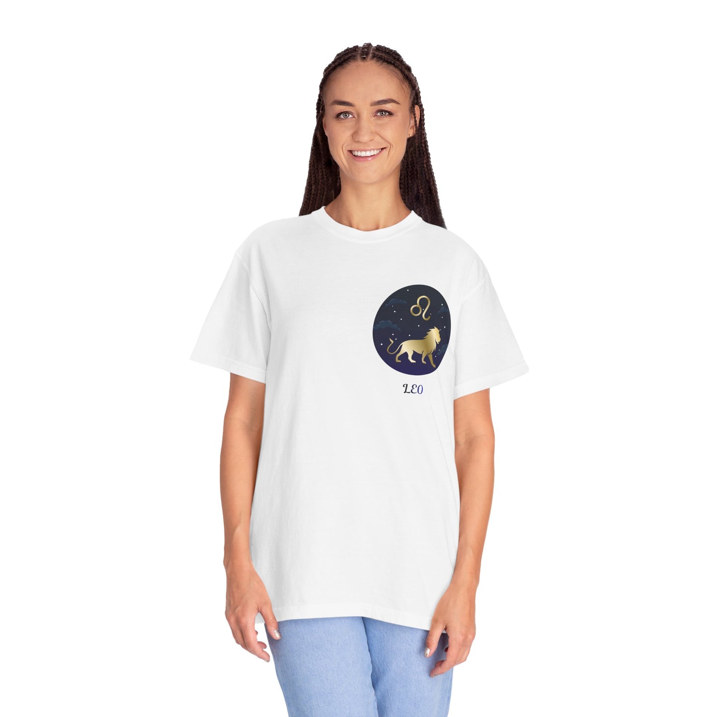 Leo Zodiac T-Shirt – Gold Lion Constellation Graphic Tee | Celestial Astrology Shirt
