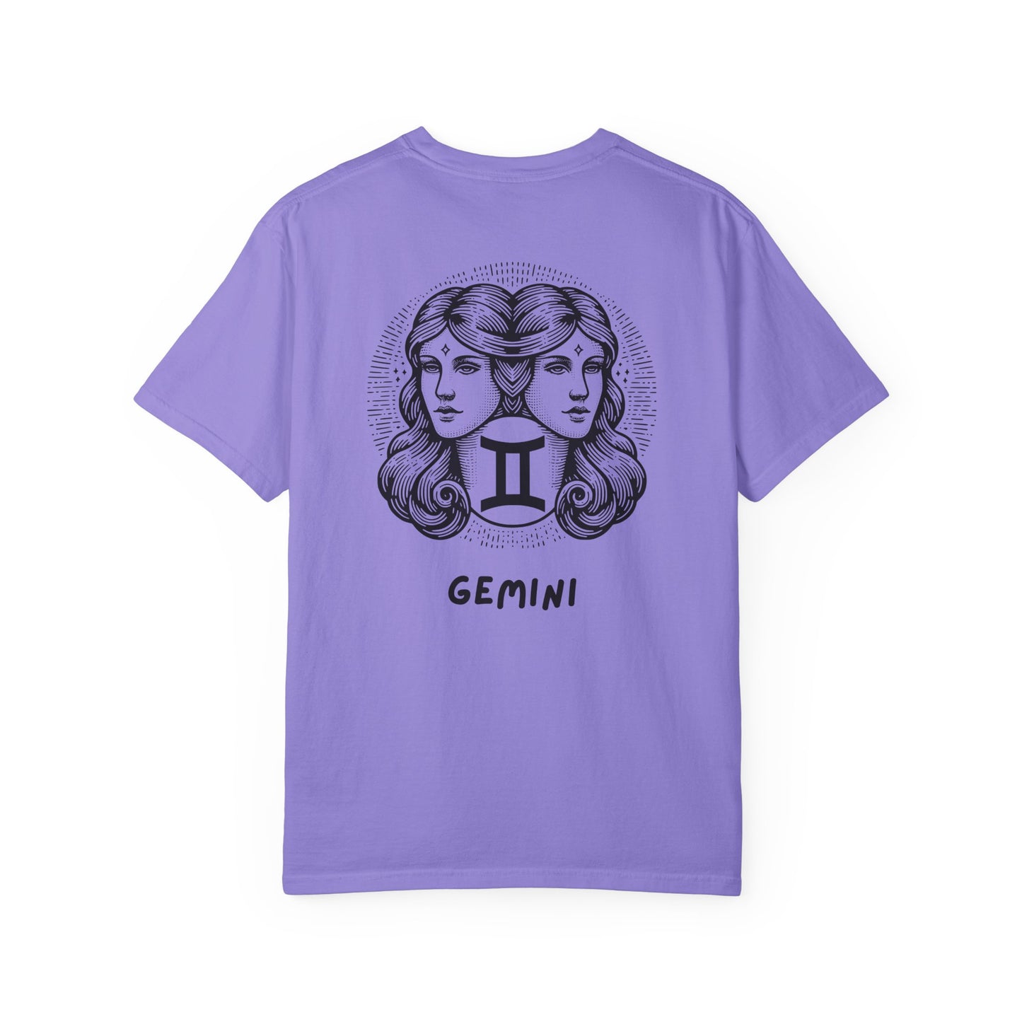 Gemini Zodiac T-Shirt – Twin Faces Astrology Tee | Minimal Celestial Graphic Shirt