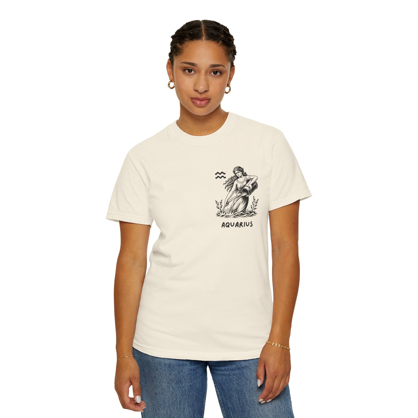 Aquarius Zodiac T-Shirt – Vintage Water Bearer Astrology Tee | Celestial Star Sign Shirt