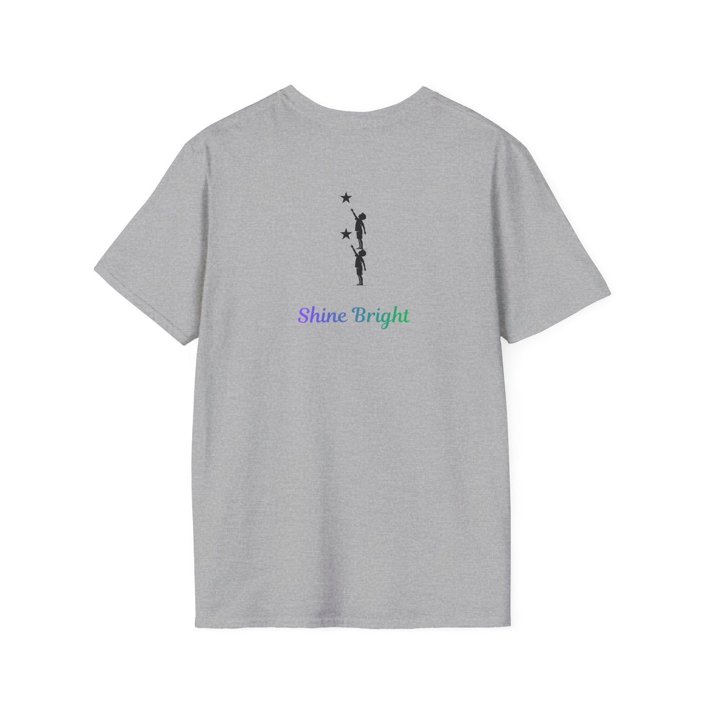 Shine Bright T-Shirt – Inspirational Star Graphic Tee | Minimal Positive Message Shirt