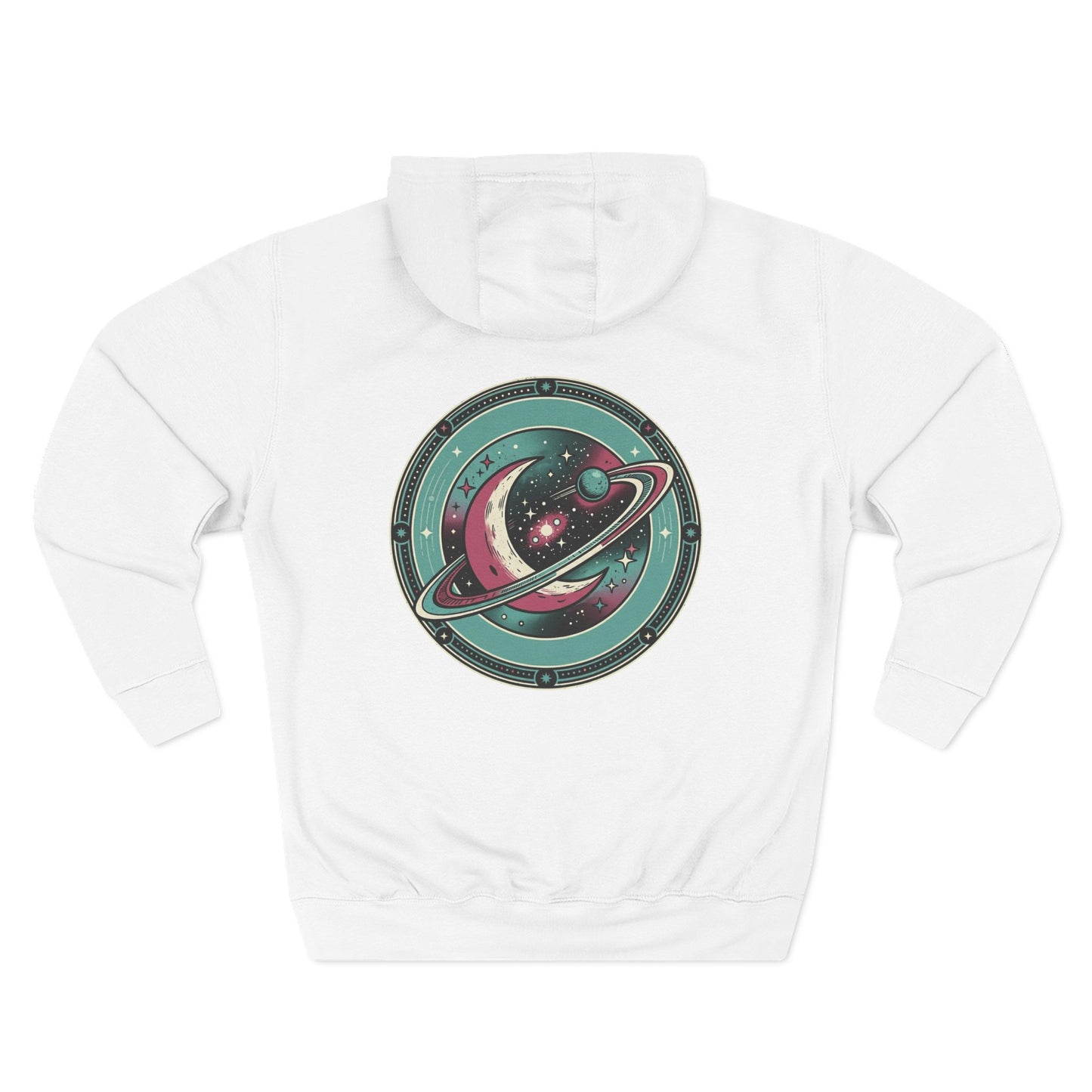 Saturn Planet Hoodie – Retro Space Ring Graphic Hoodie | Minimal Cosmic Aesthetic, Astronomy Hoodie, Unisex Hoodie