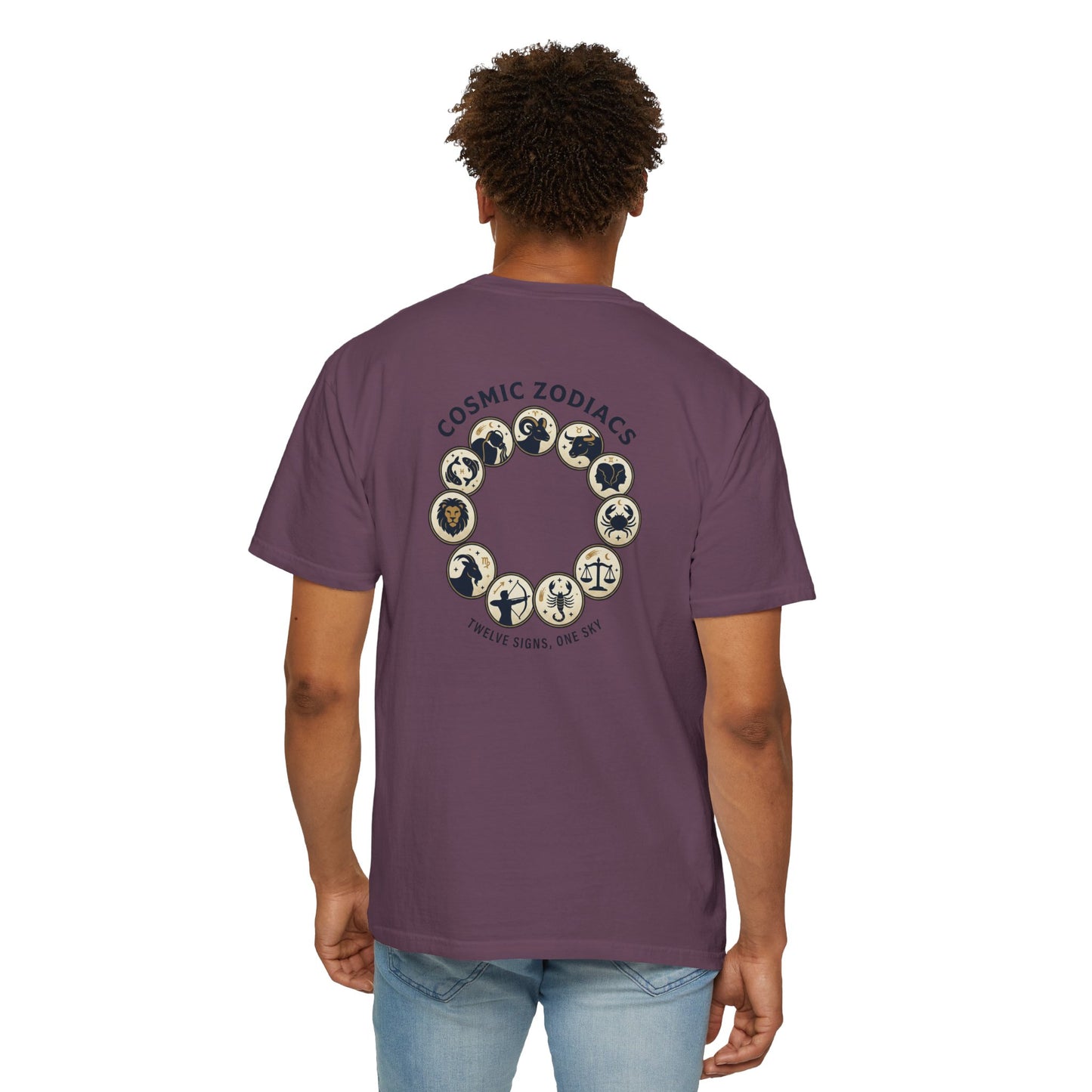 Zodiac Circle T-Shirt – Cosmic Zodiac Astrology Graphic Tee | Celestial Star Sign Shirt, Unisex Tee