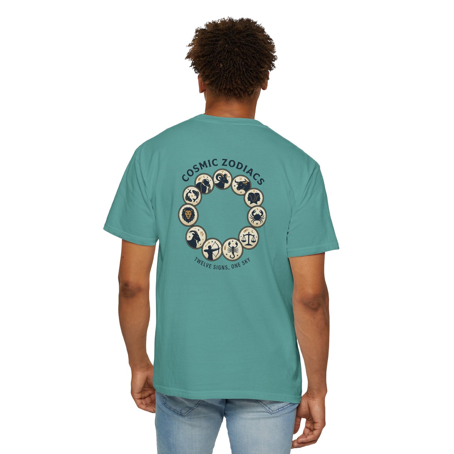 Zodiac Circle T-Shirt – Cosmic Zodiac Astrology Graphic Tee | Celestial Star Sign Shirt, Unisex Tee
