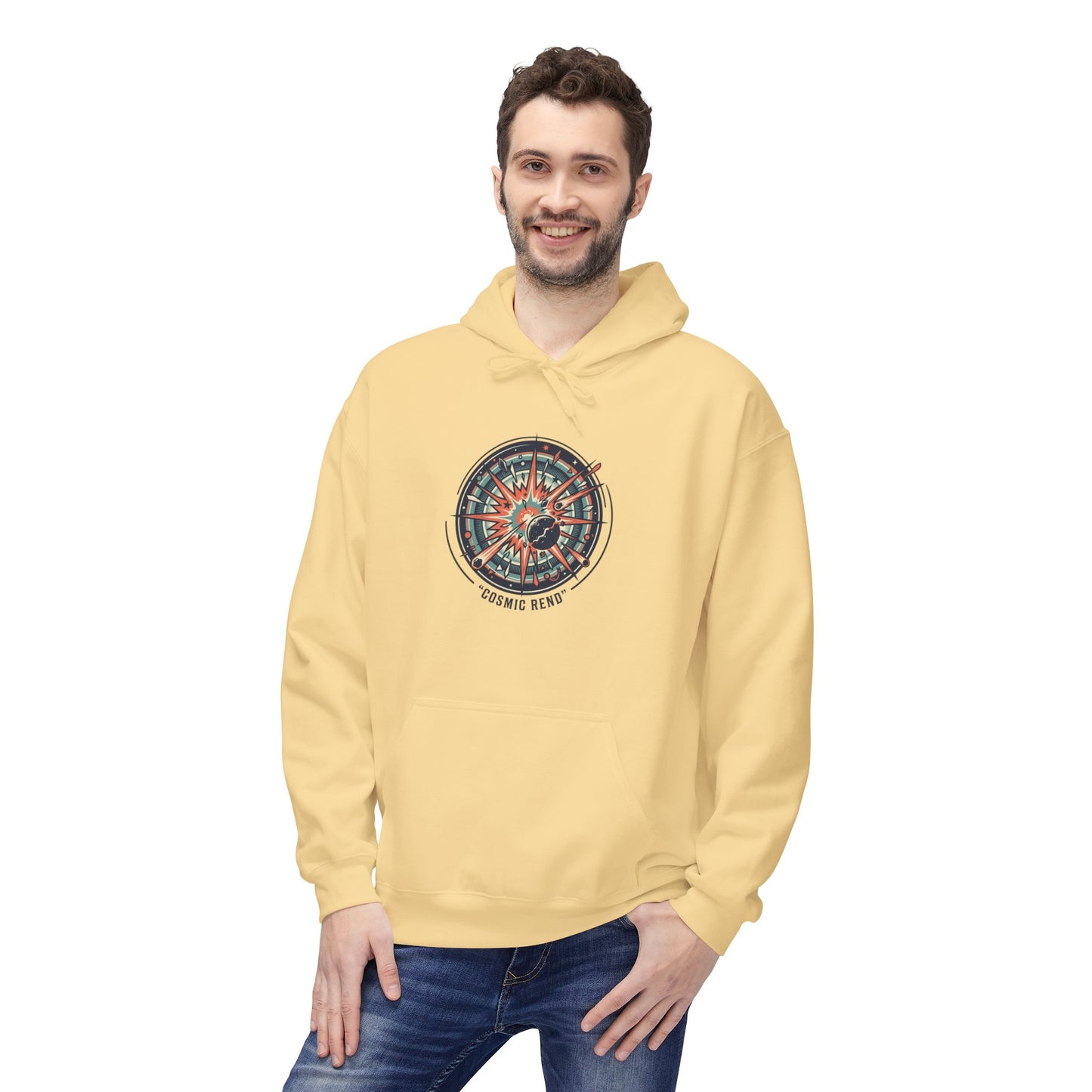 Cosmic Compass Hoodie – Retro Space Navigation Graphic Hoodie | Celestial Streetwear, Vintage Space Aesthetic, Unisex Hoodie