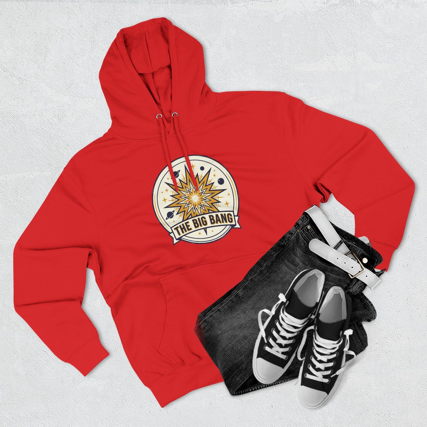 Big Bang Hoodie – Retro Starburst Universe Graphic Hoodie | Astronomy Science Hoodie, Cosmic Streetwear, Unisex Hoodie