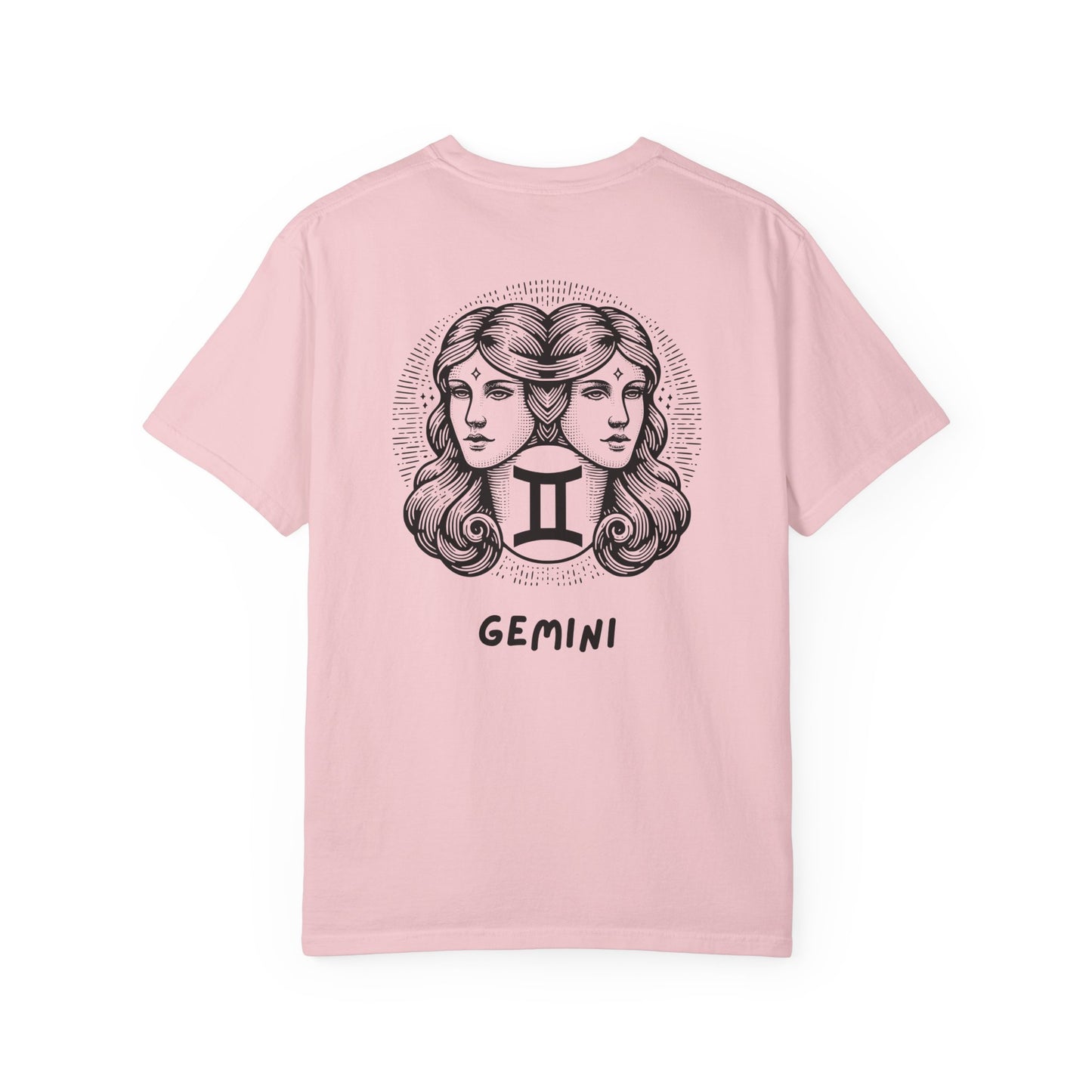 Gemini Zodiac T-Shirt – Twin Faces Astrology Tee | Minimal Celestial Graphic Shirt