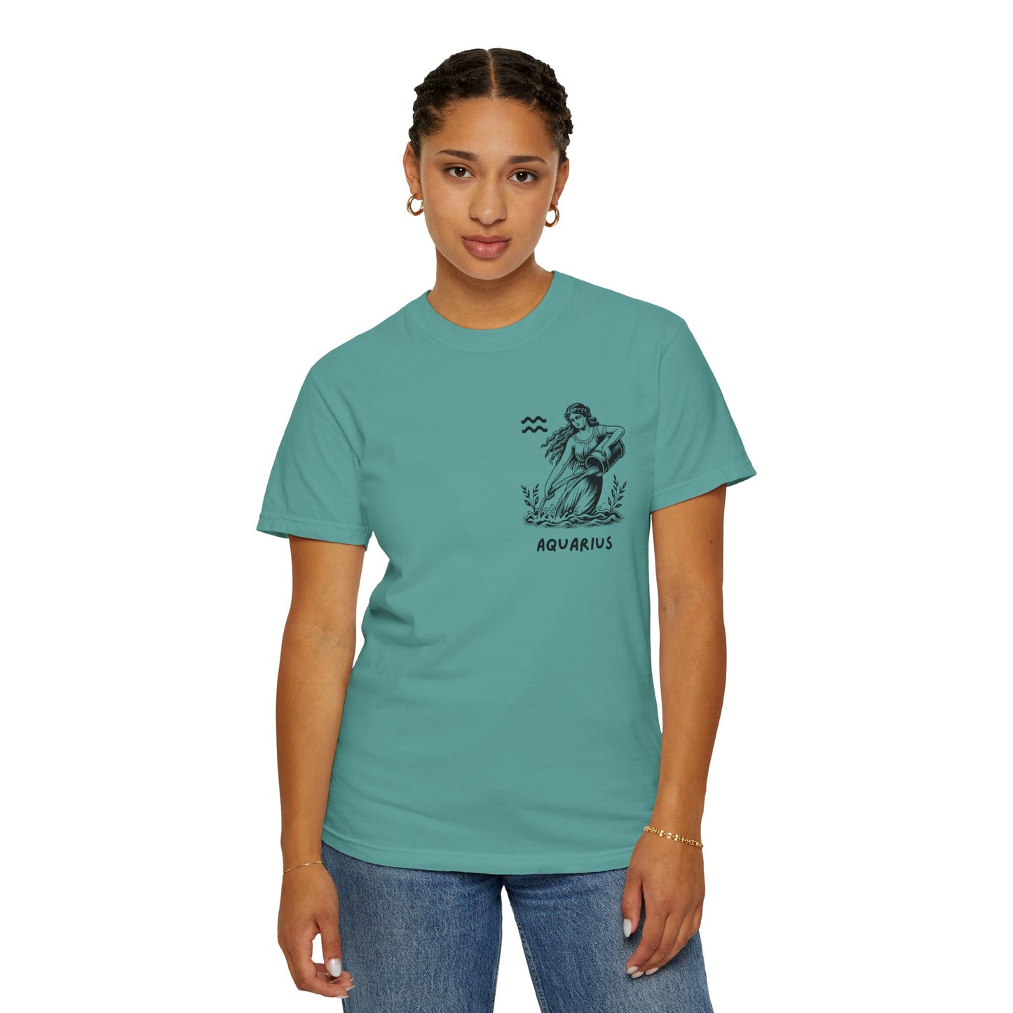 Aquarius Zodiac T-Shirt – Vintage Water Bearer Astrology Tee | Celestial Star Sign Shirt