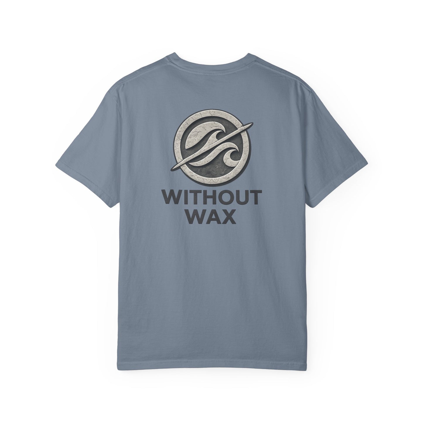 Without Wax Surf Logo T-Shirt – Coastal Wave Badge Graphic Tee | Vintage Streetwear Shirt