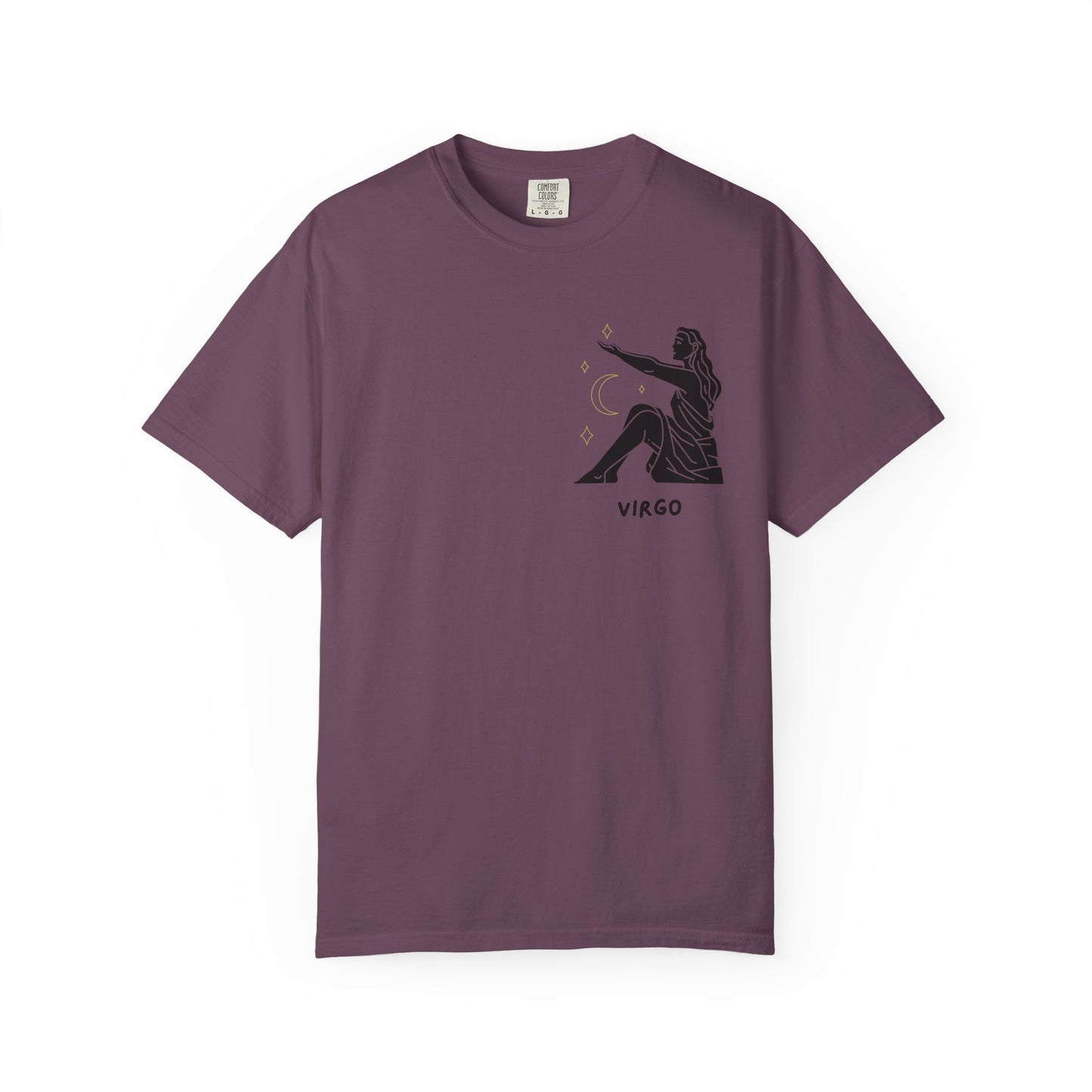 Virgo Zodiac T-Shirt – Minimalist Astrology Tee | Celestial Star Sign Graphic Shirt