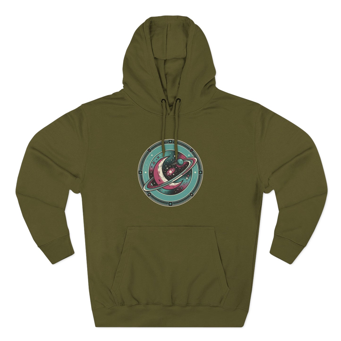 Saturn Planet Hoodie – Retro Space Ring Graphic Hoodie | Minimal Cosmic Aesthetic, Astronomy Hoodie, Unisex Hoodie