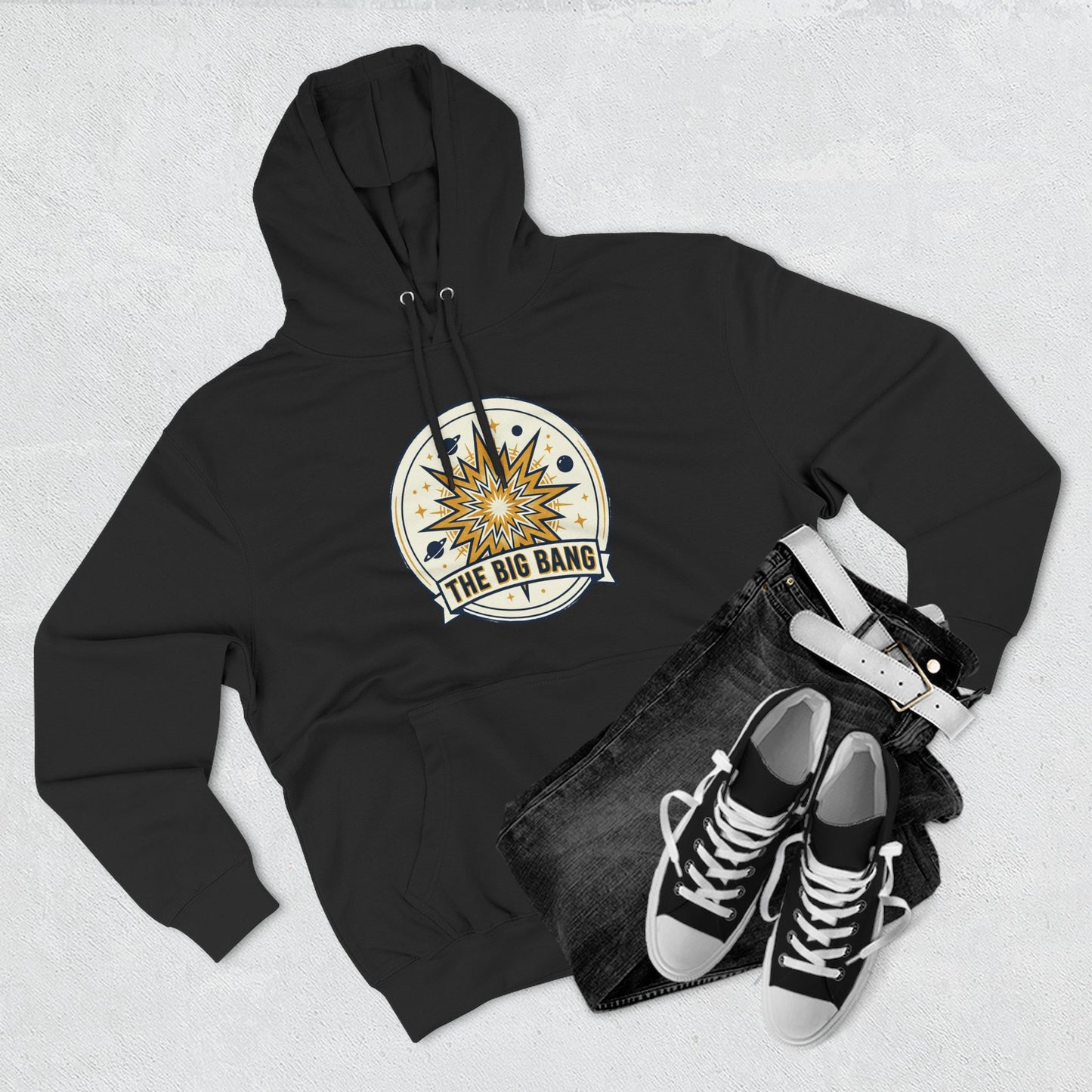 Big Bang Hoodie – Retro Starburst Universe Graphic Hoodie | Astronomy Science Hoodie, Cosmic Streetwear, Unisex Hoodie