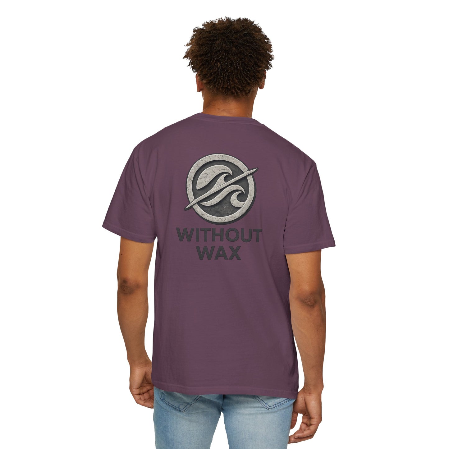 Without Wax Surf Logo T-Shirt – Coastal Wave Badge Graphic Tee | Vintage Streetwear Shirt