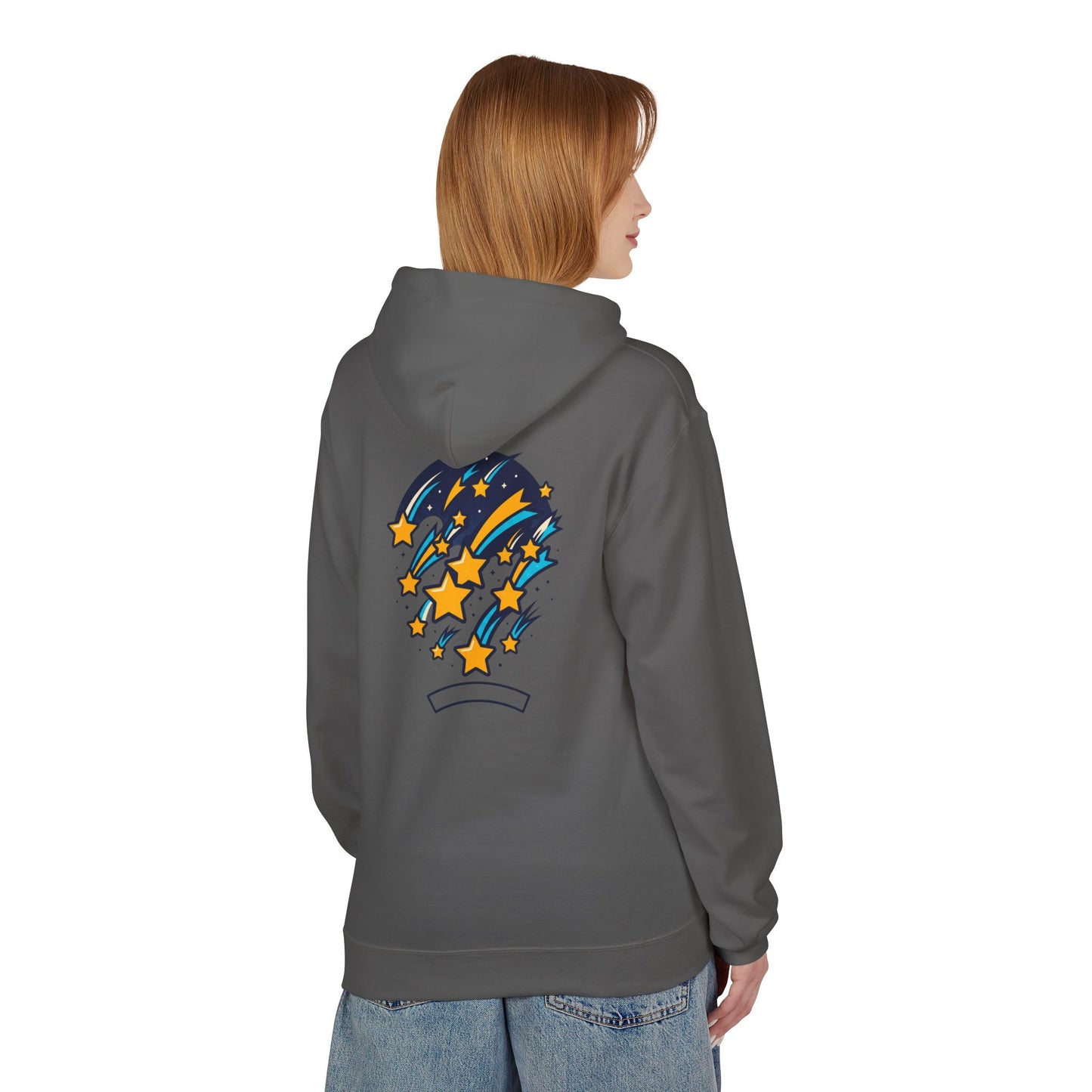 Starfall Hoodie – Shooting Stars Graphic Hoodie | Celestial Aesthetic, Cosmic Streetwear, Unisex Pullover