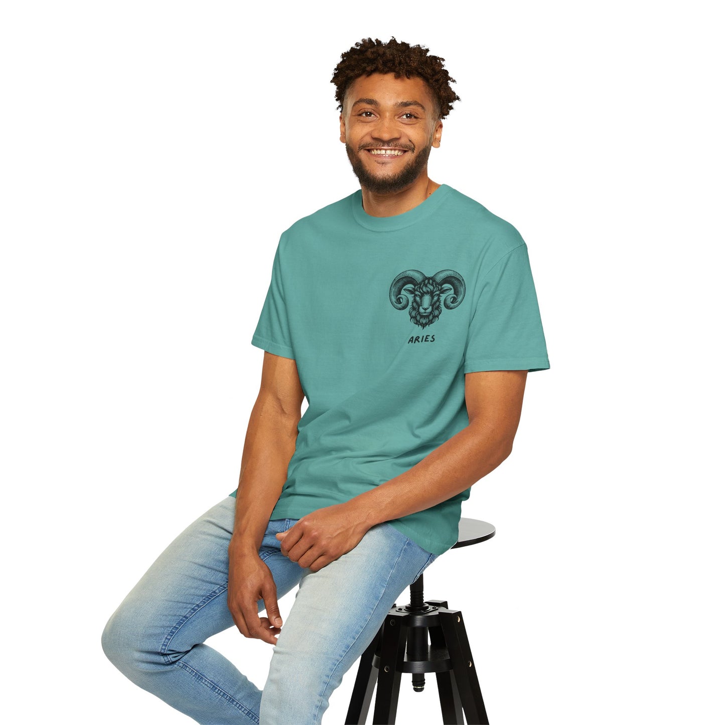 Aries Zodiac T-Shirt – Aries Ram Astrology Graphic Tee | Vintage Star Sign Shirt, Unisex Tee