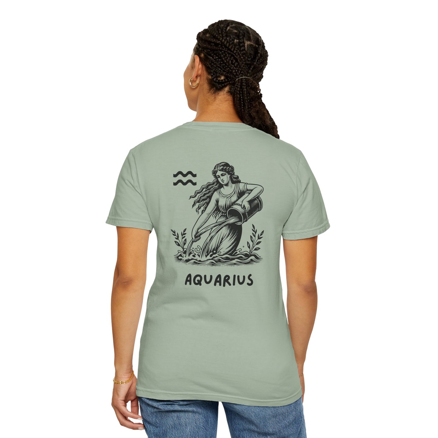 Aquarius Zodiac T-Shirt – Vintage Water Bearer Astrology Tee | Celestial Star Sign Shirt
