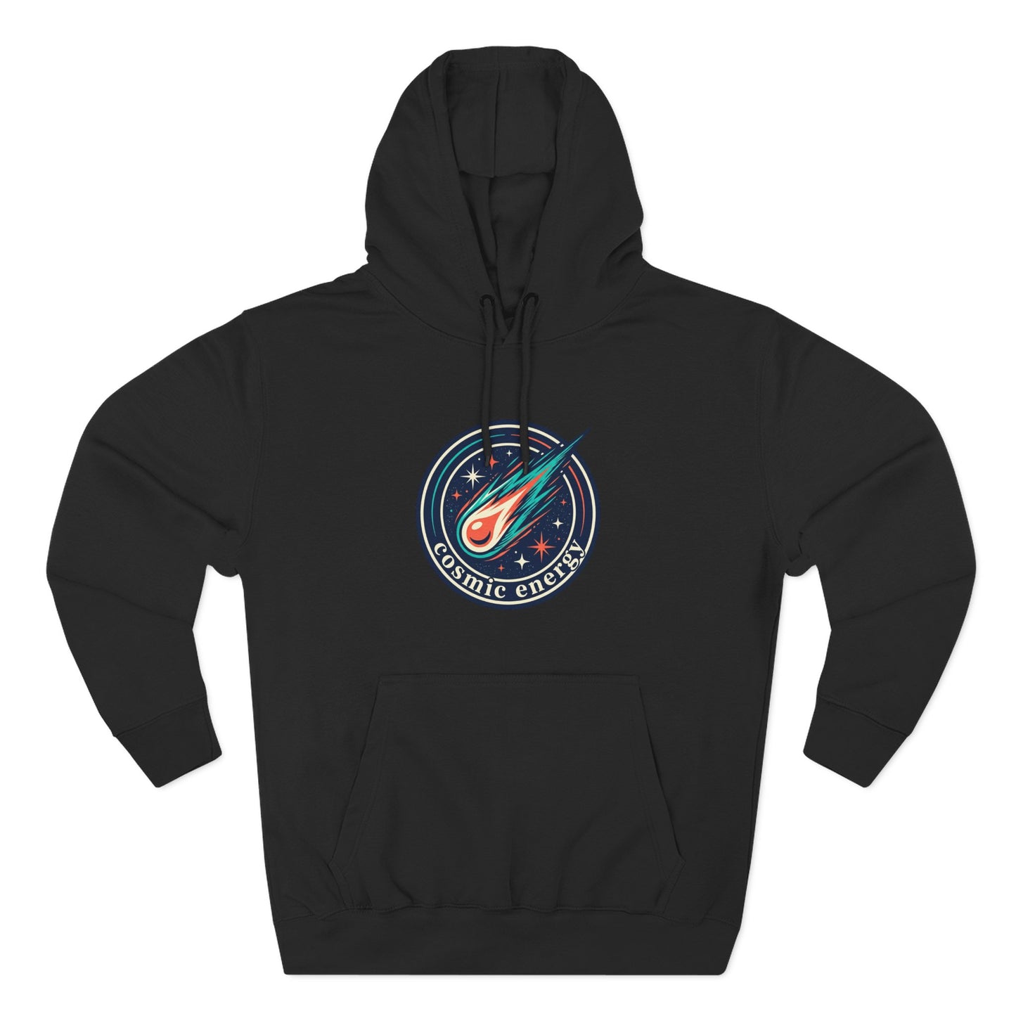 Cosmic Energy Hoodie – Meteor & Shooting Star Graphic Hoodie | Space Aesthetic, Celestial Streetwear, Unisex Hoodie
