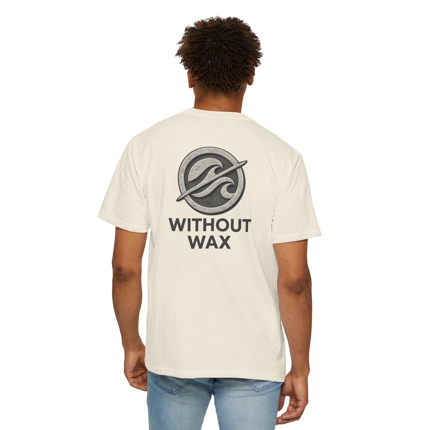 Without Wax Surf Logo T-Shirt – Coastal Wave Badge Graphic Tee | Vintage Streetwear Shirt