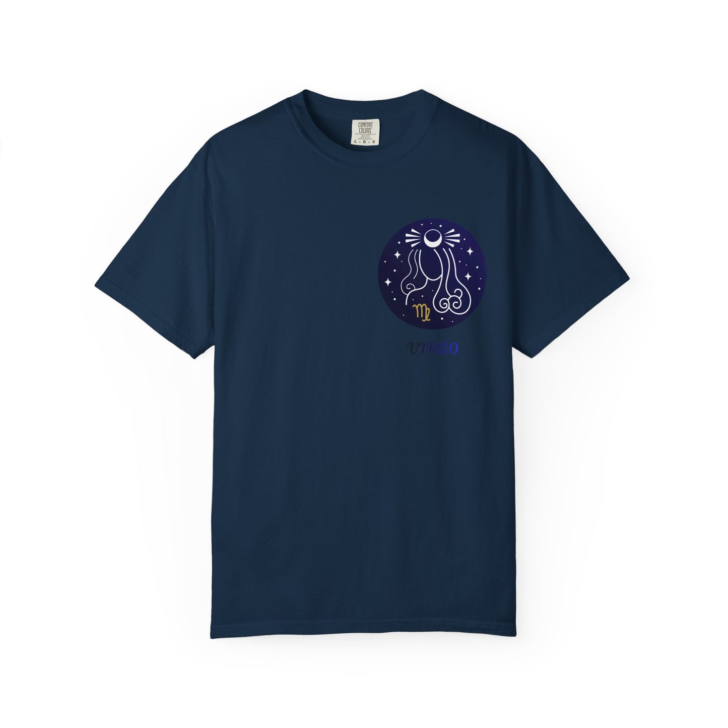 Virgo Zodiac T-Shirt – Celestial Virgo Moon Graphic Tee | Minimal Astrology Shirt